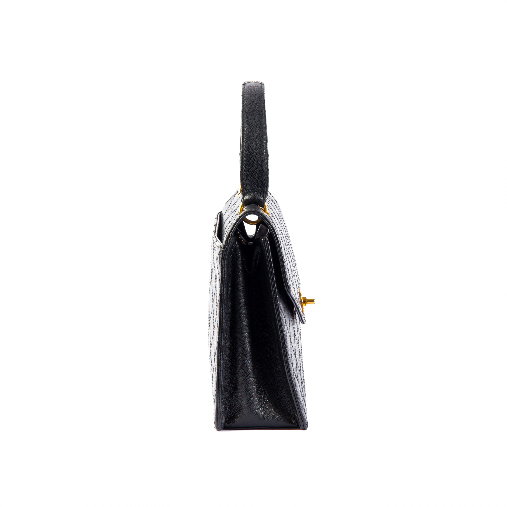 Chanel Vintage Caviar Top Handle Bag