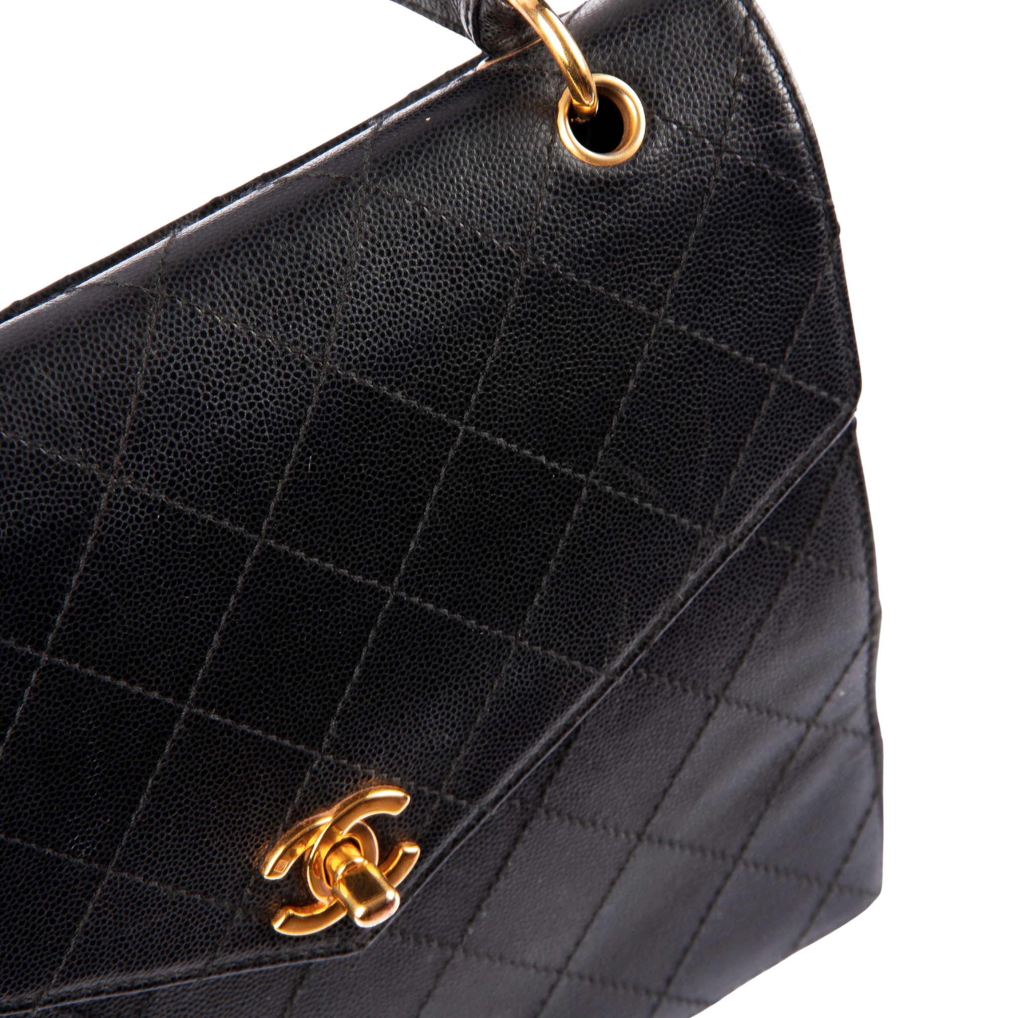 Chanel Vintage Caviar Top Handle Bag