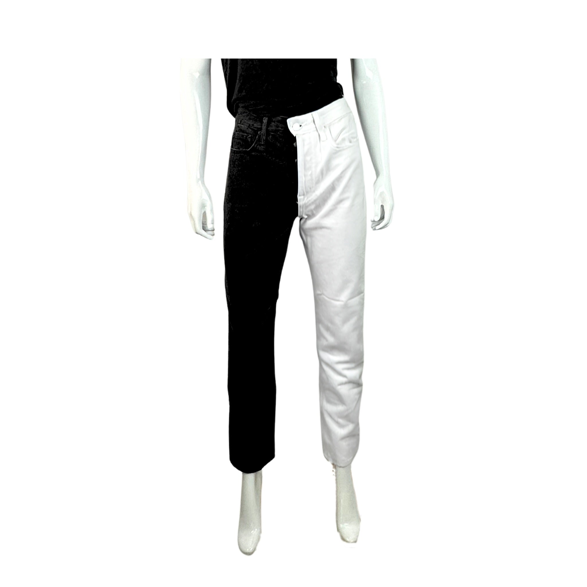 GRLFRND Two Tone Straight Jeans