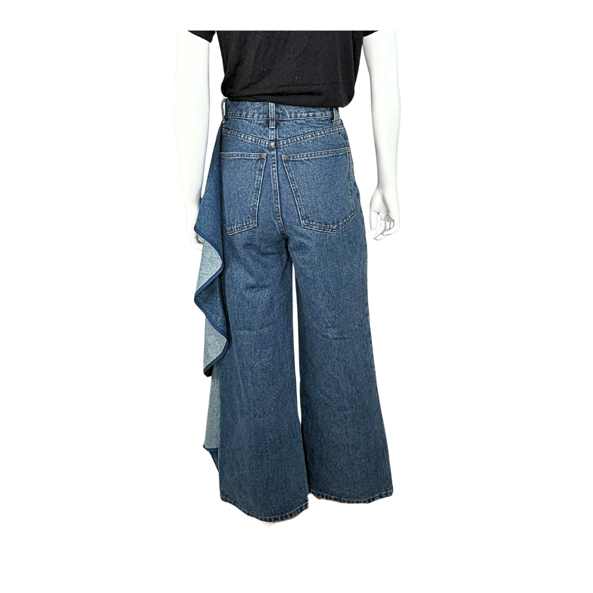 Solace London Tay Ruffle-Detailed Jeans