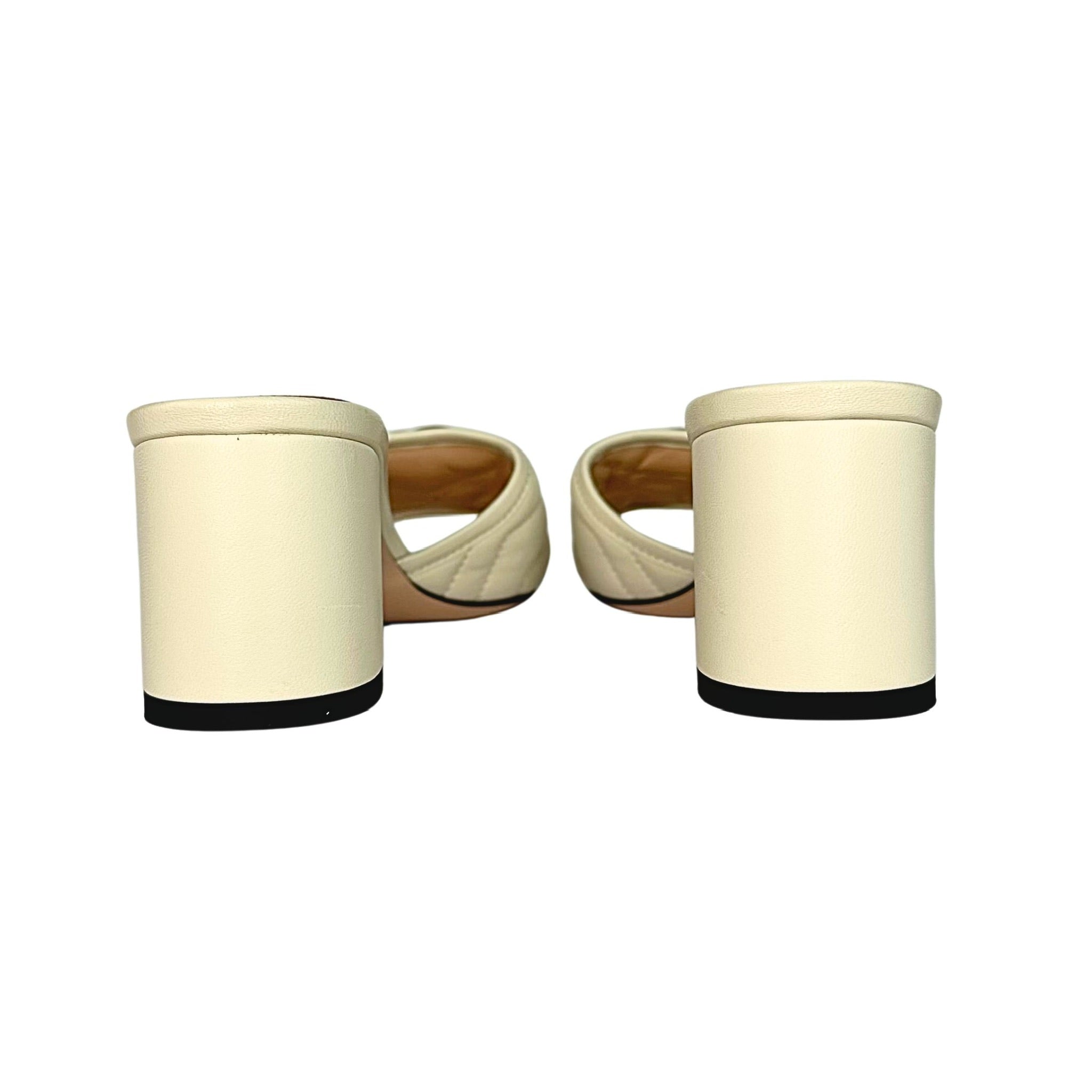 Gucci Matelasse GG Marmont Slide Heeled Sandals