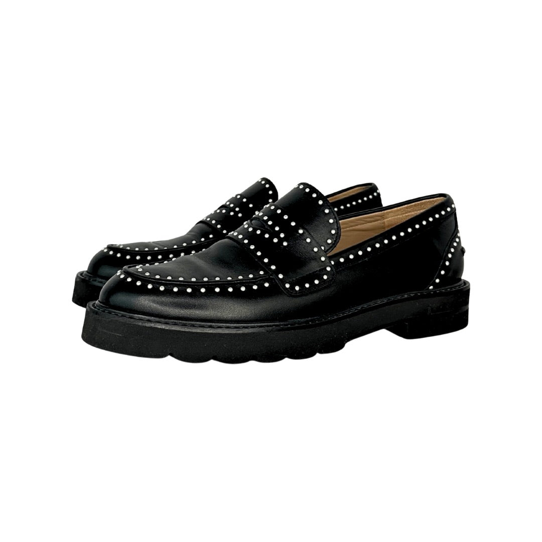 Stuart Weitzman Parker Mini Pearl Studded Loafers