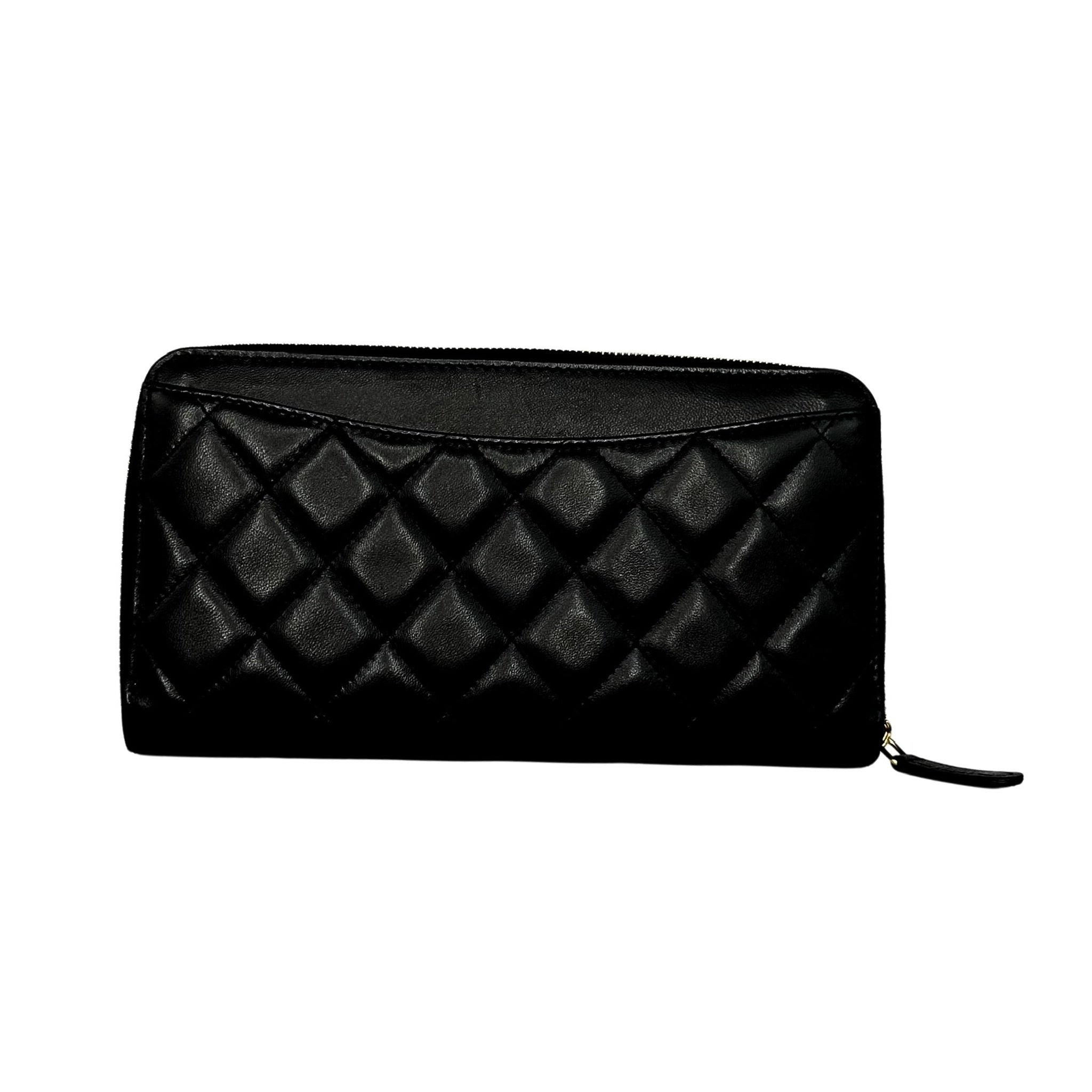 Chanel Lambskin Quilted Long Wallet