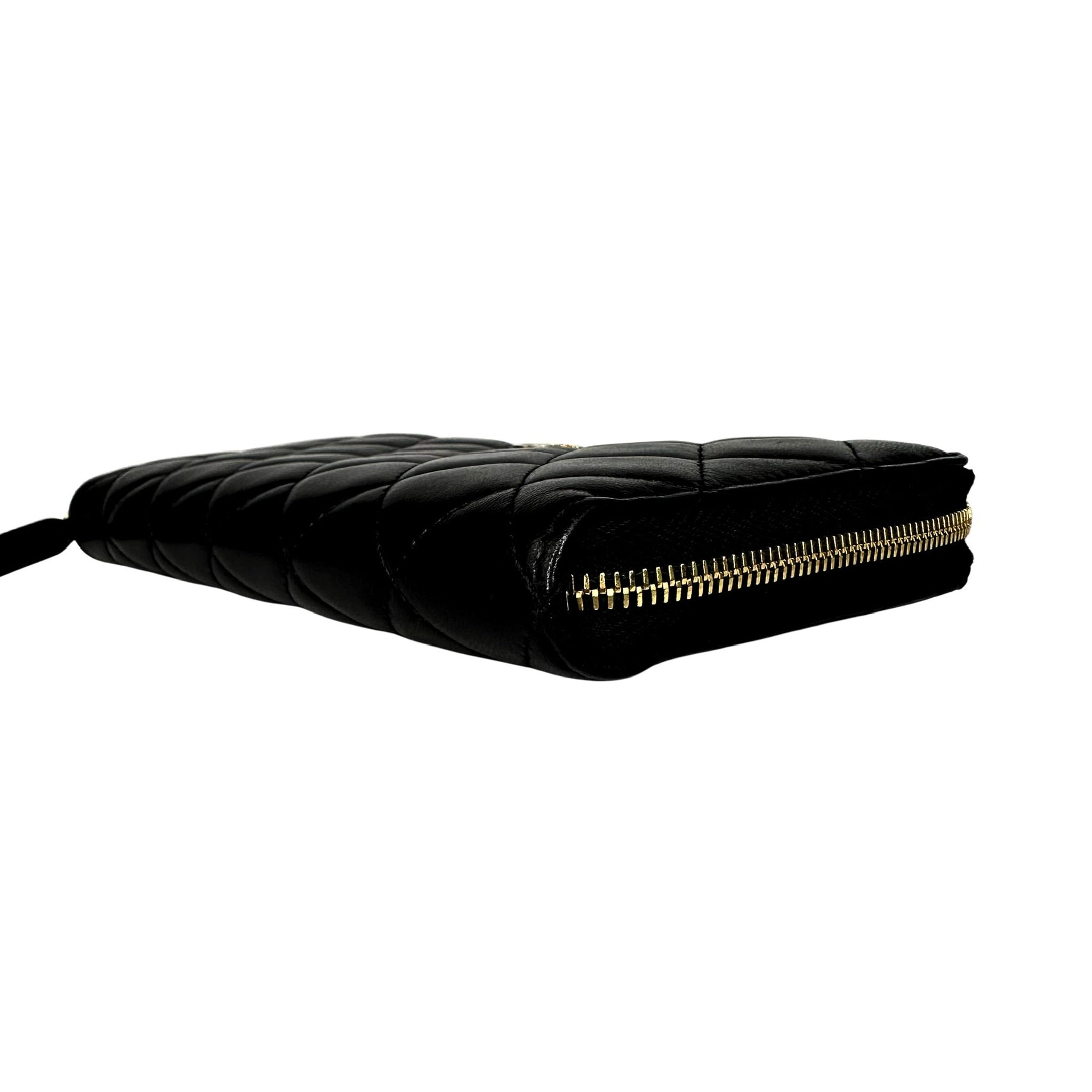 Chanel Lambskin Quilted Long Wallet