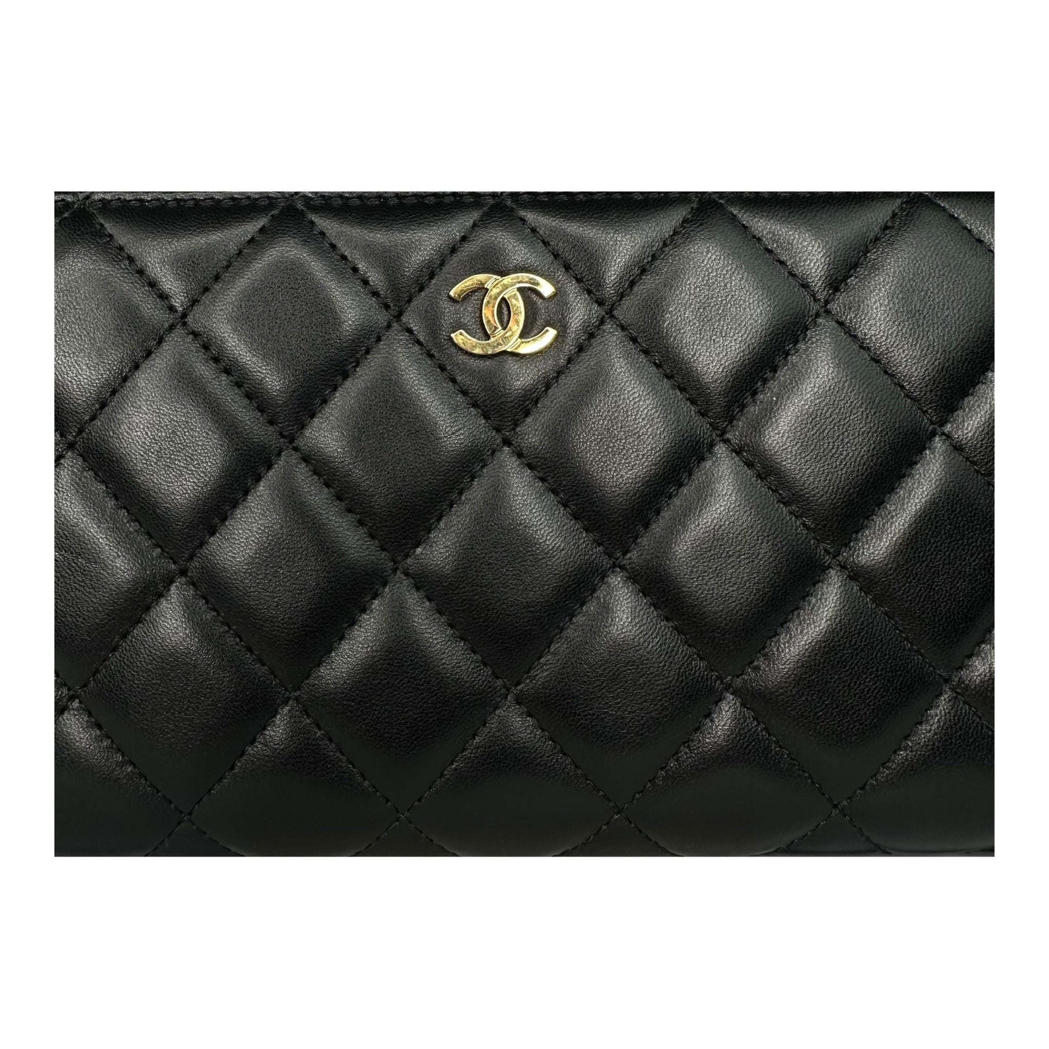 Chanel Lambskin Quilted Long Wallet