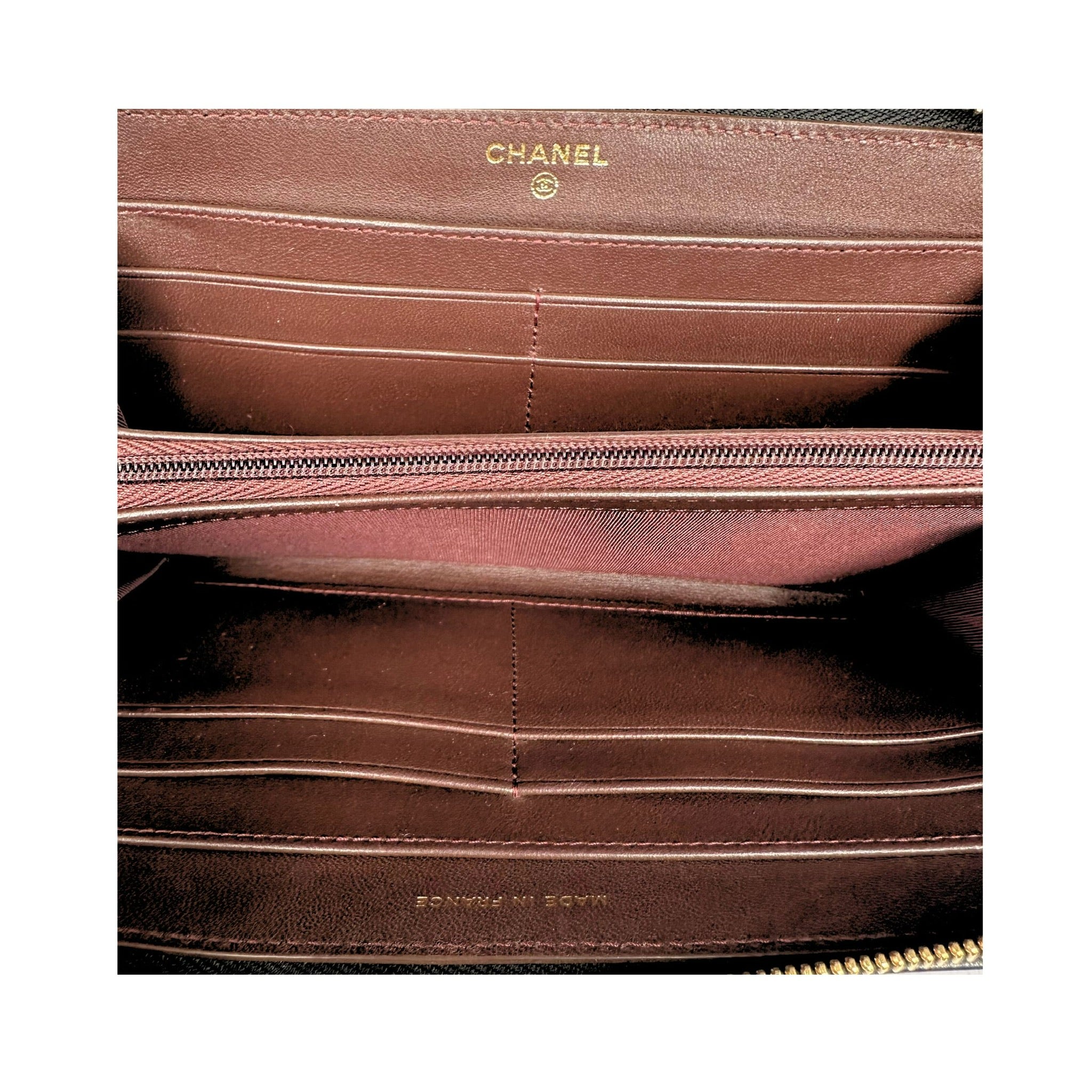 Chanel Lambskin Quilted Long Wallet