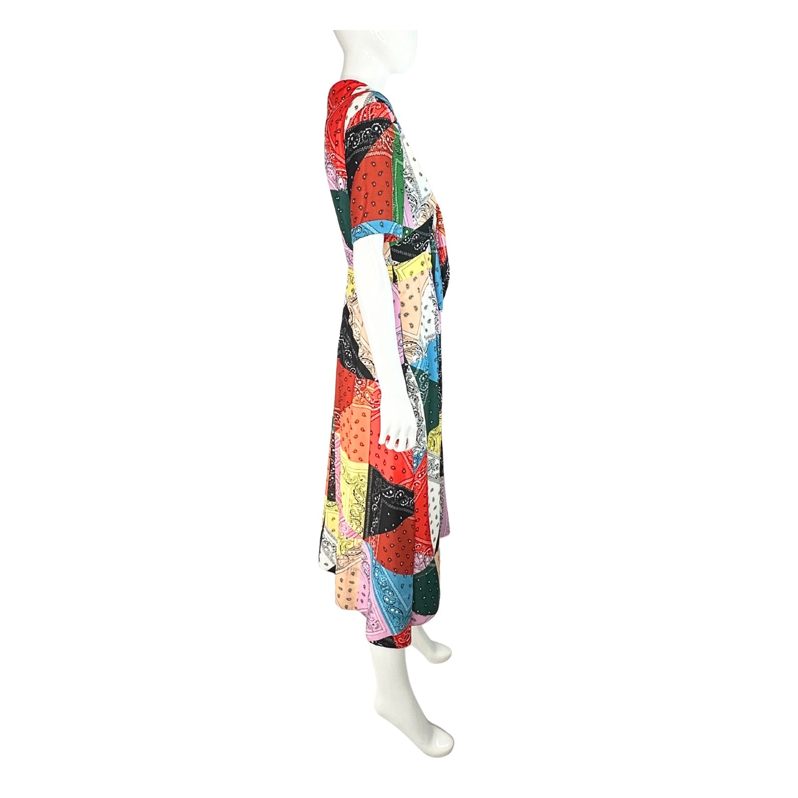Staud Giorgiana Patchwork Midi Dress