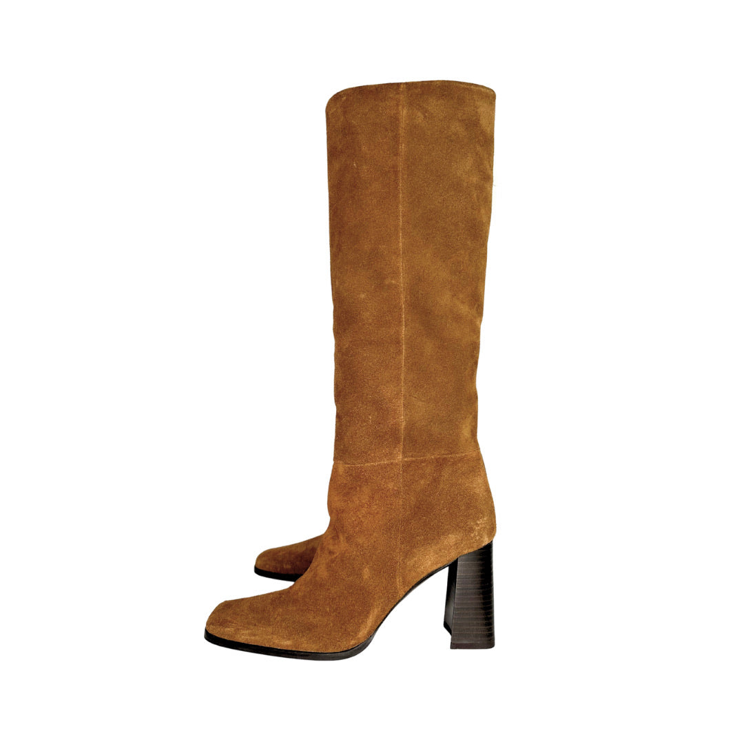 MNG Heel Suede Boots