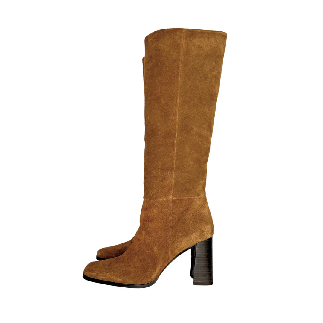 MNG Heel Suede Boots