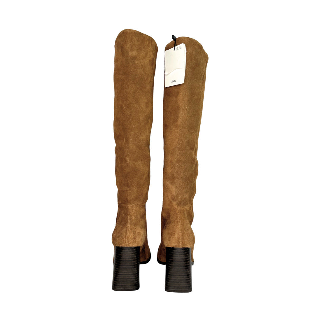 MNG Heel Suede Boots