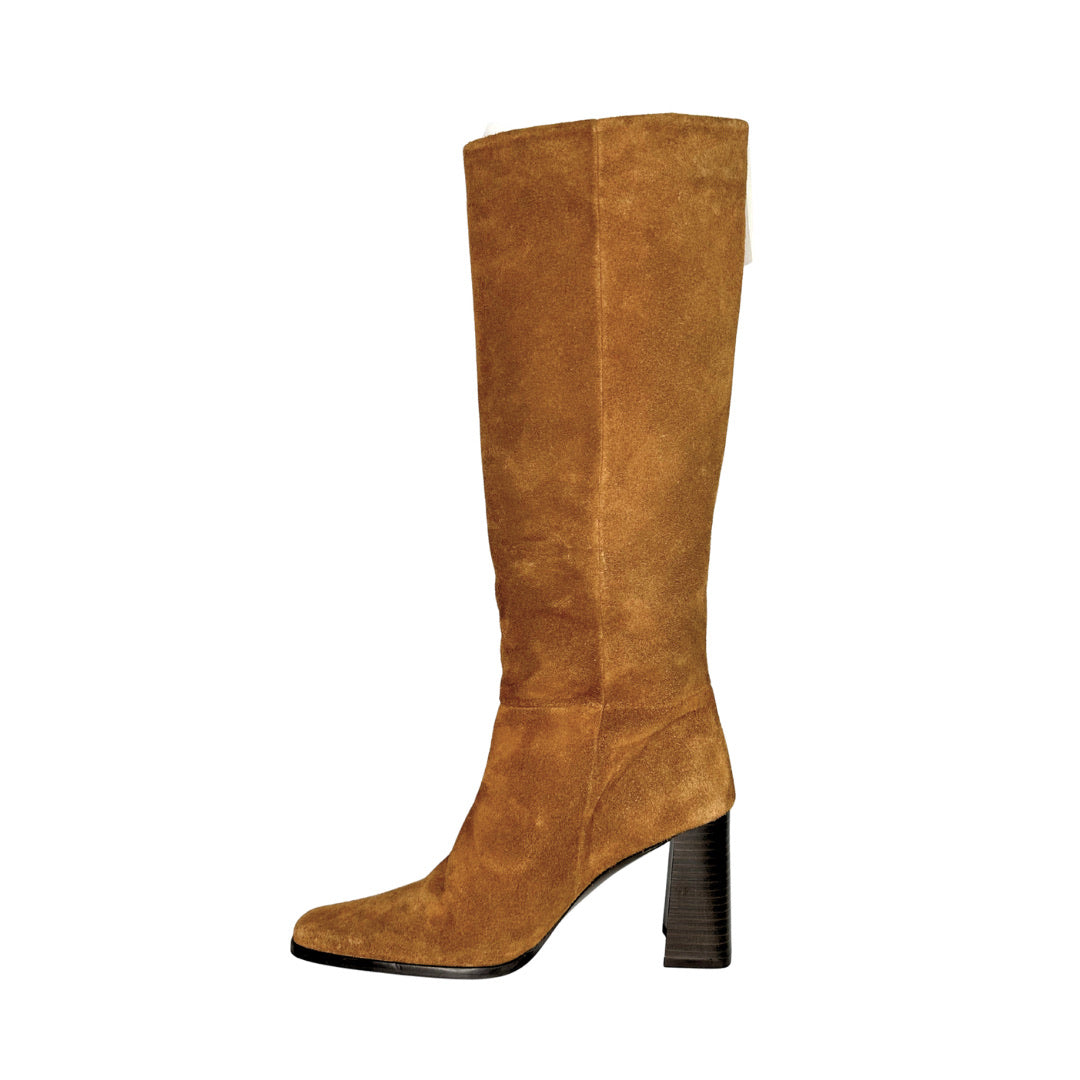 MNG Heel Suede Boots