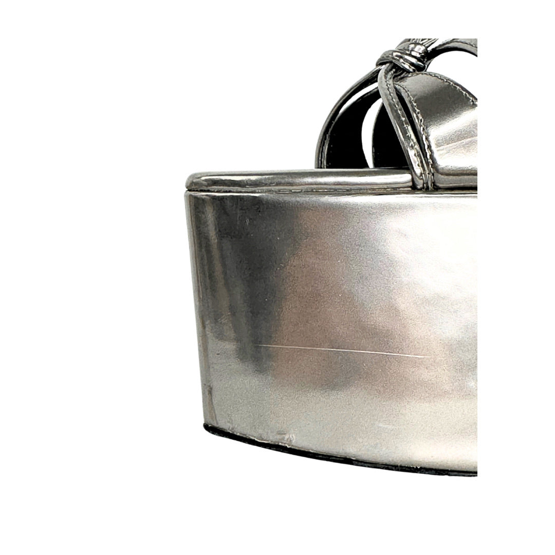 Daccori Belle Silver Platform Sandals