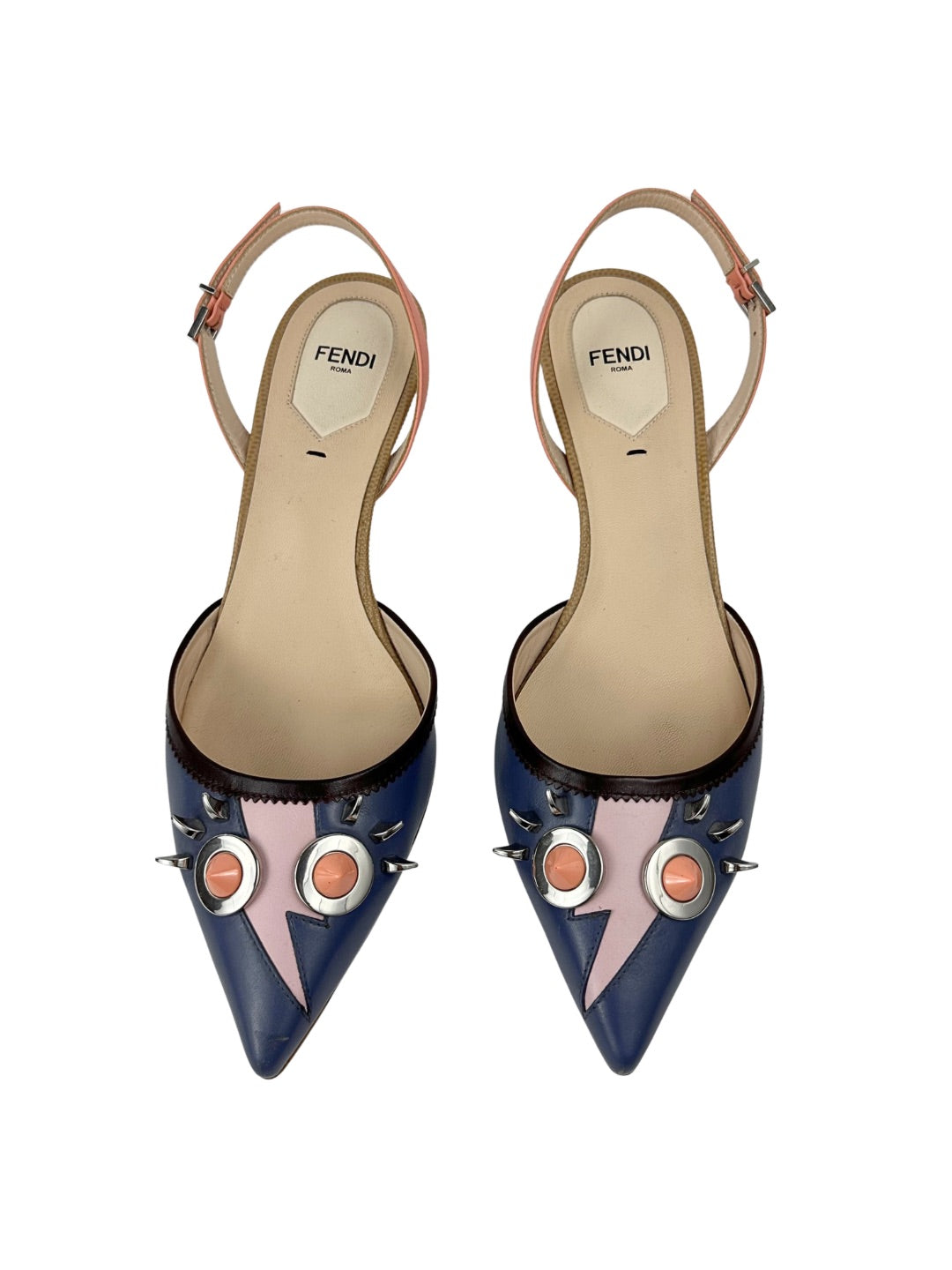 Fendi Monsters Eye Slingback Pumps