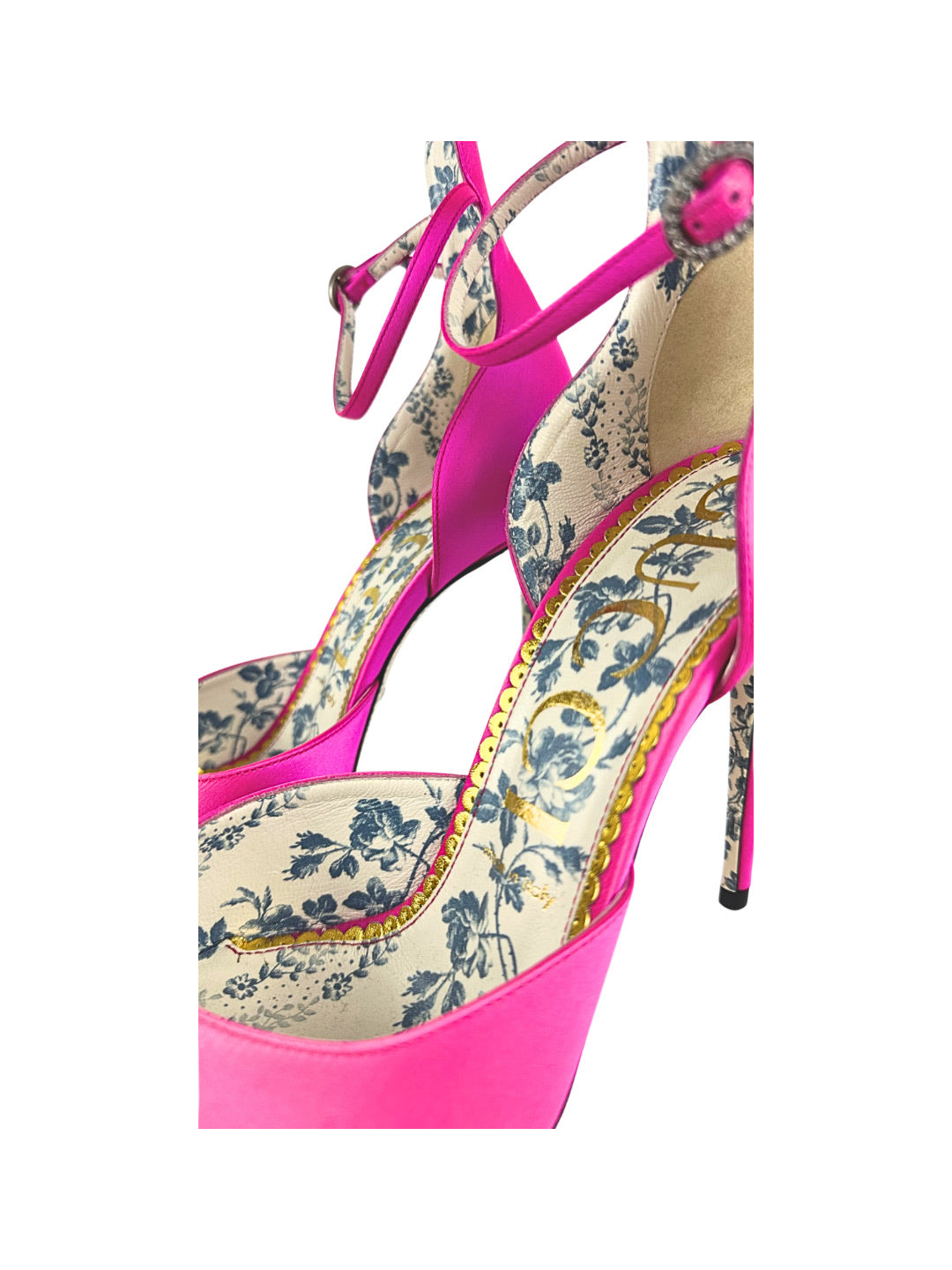 Gucci Daisy Ankle Strap Pumps
