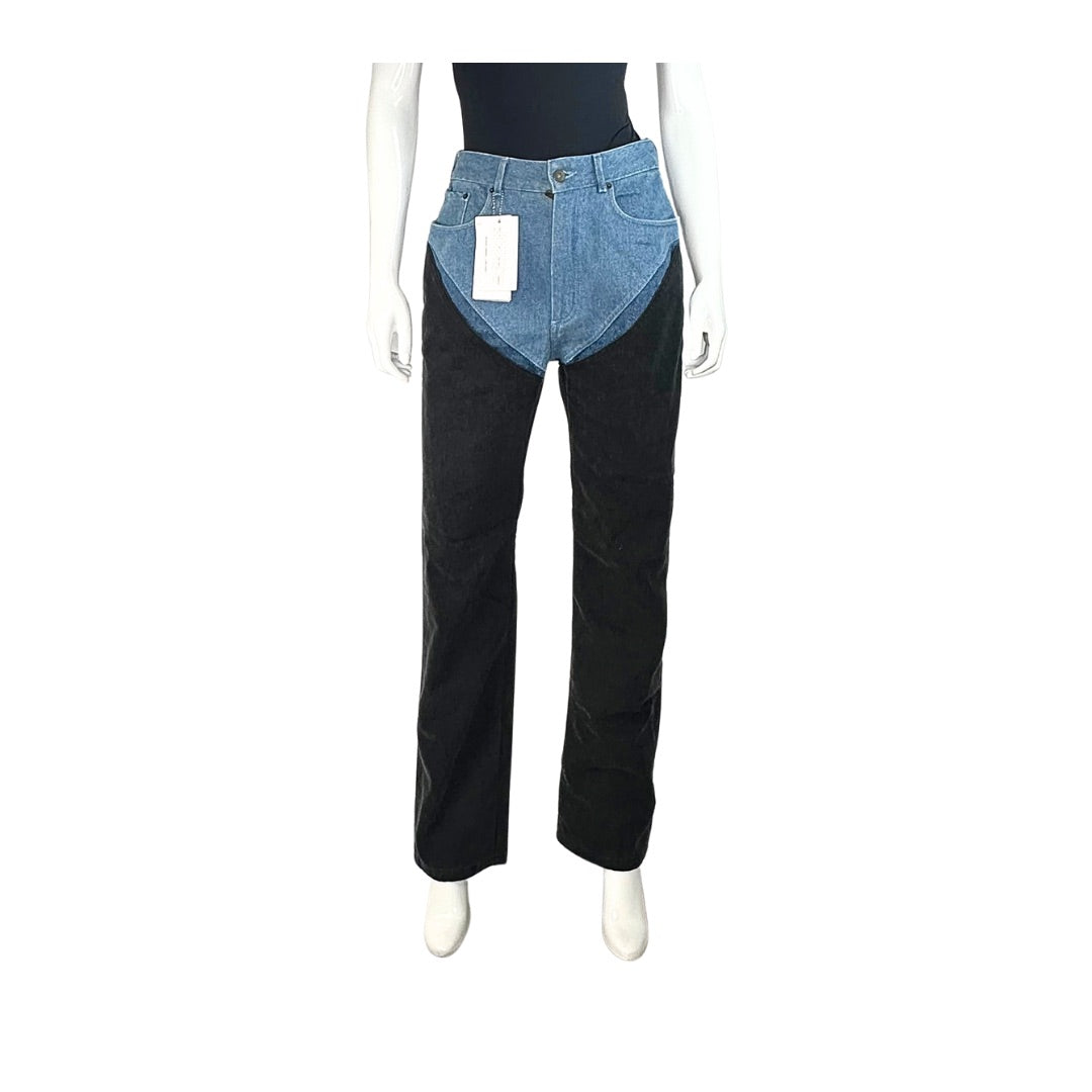 Y/PROJECT Cut Out Straight Jeans