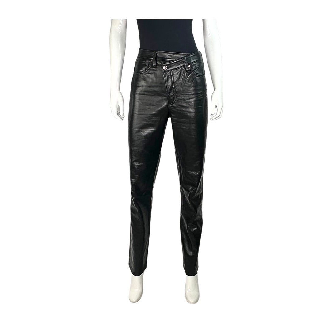 AGOLDE Recycled Straight Leather Pants