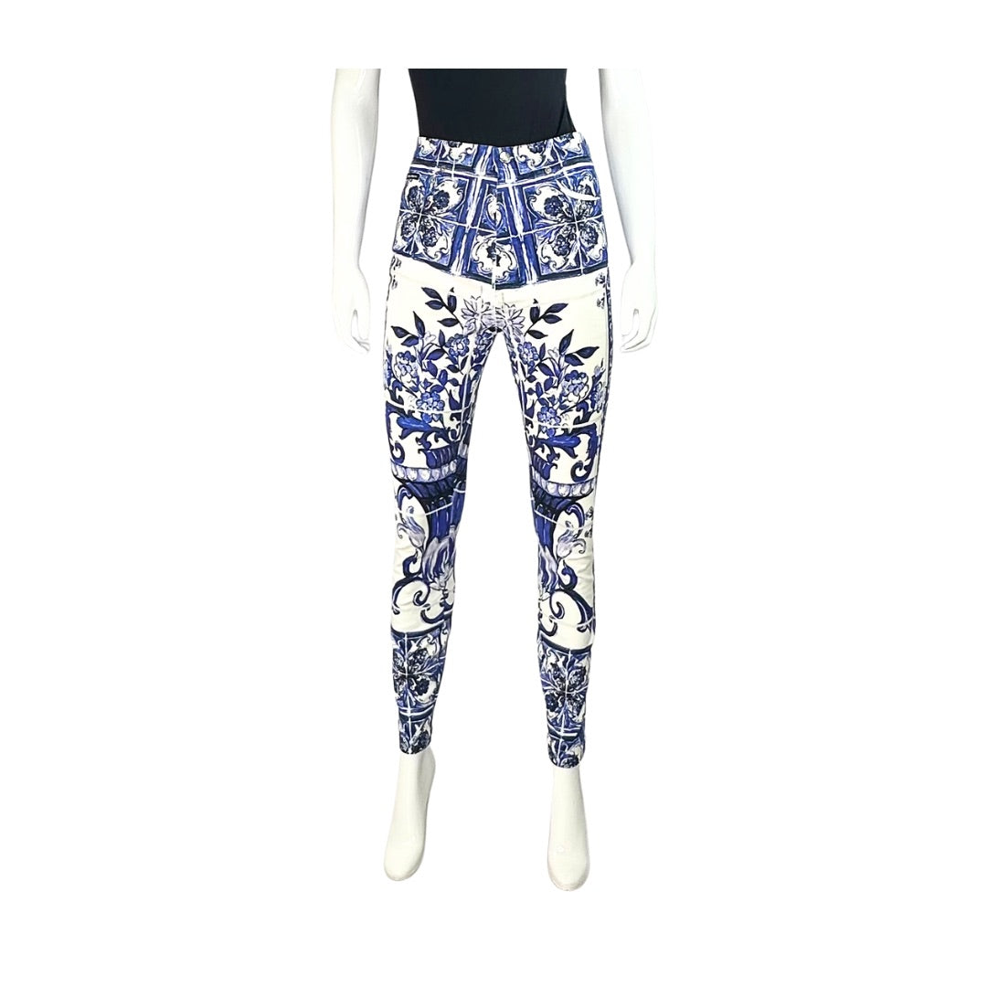 Dolce & Gabbana Majolica-Print Jeans