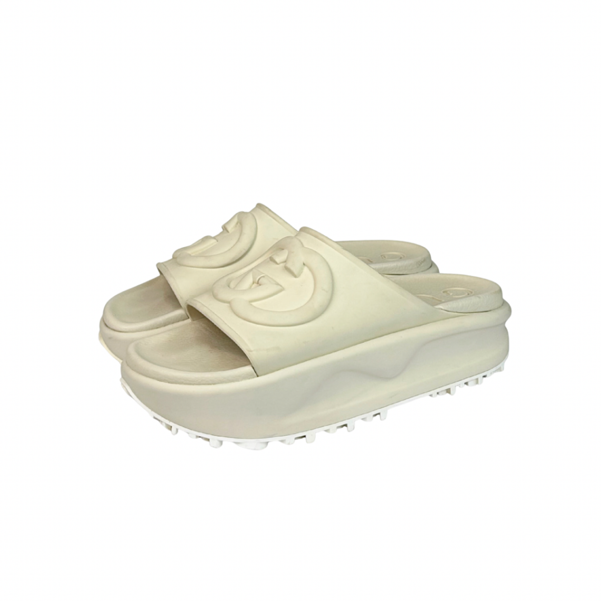Gucci Interlocking Platform Rubber Sandals