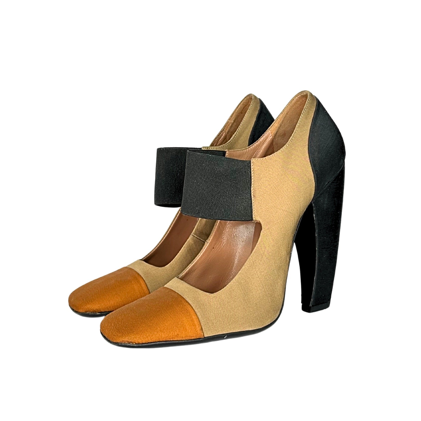 Prada Three-Tone Mary Jane Pumps