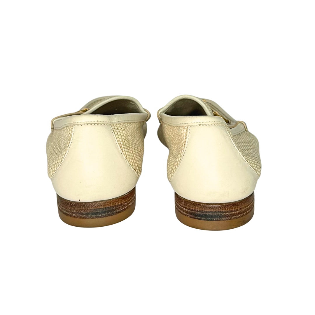Gucci Horsebit Raffia Loafers