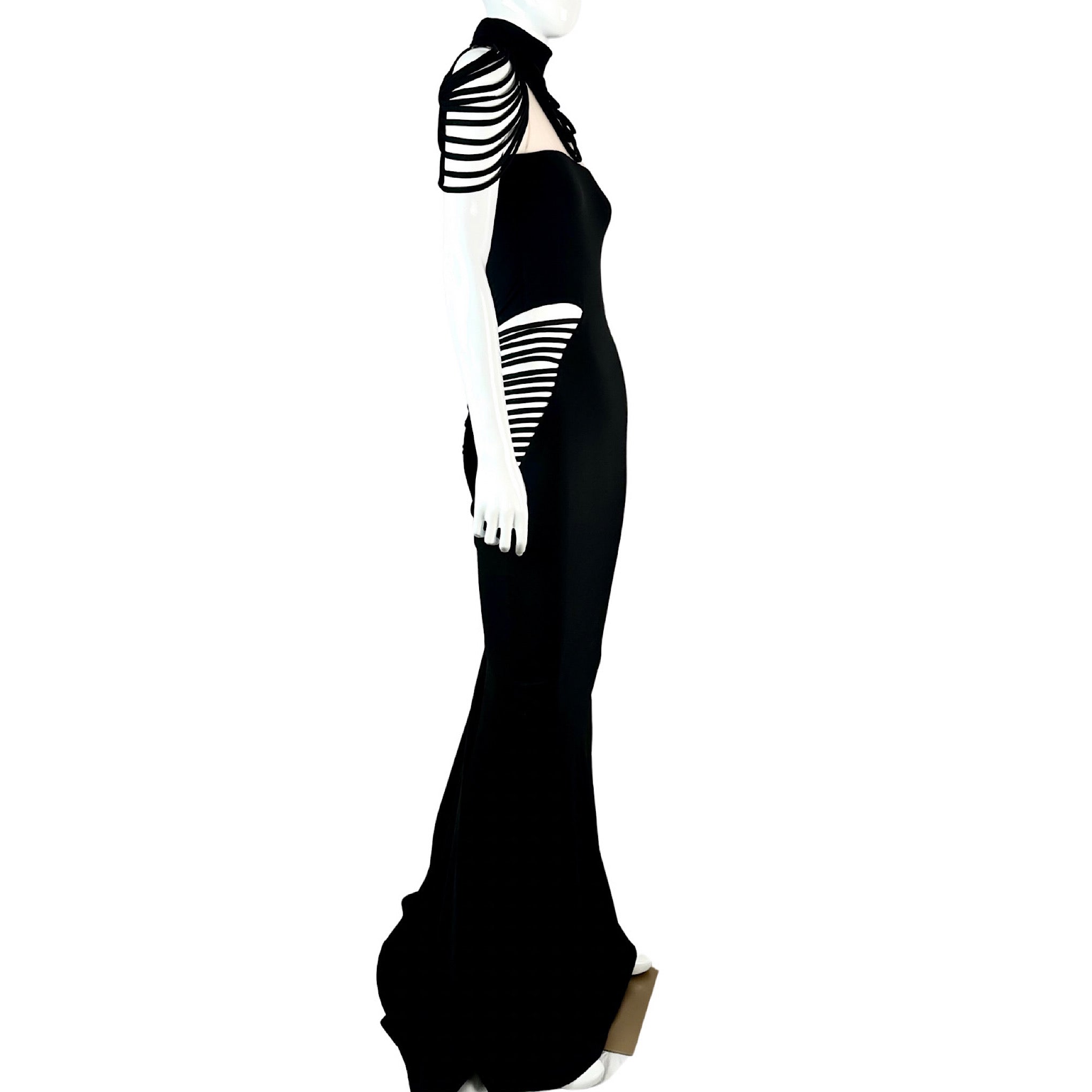 Hamel Cut Out Fringe Maxi Dress