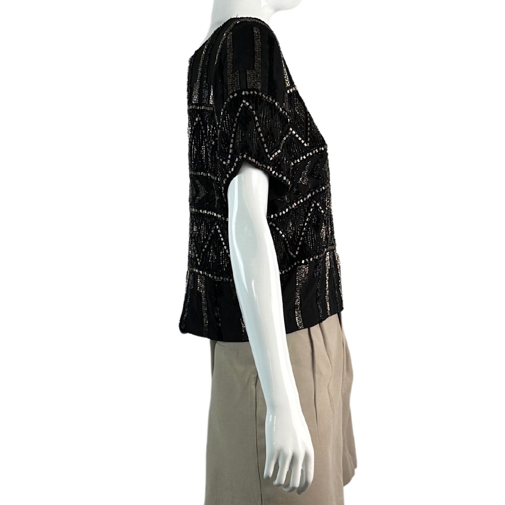 Karina Grimaldi Beaded Sequins Top