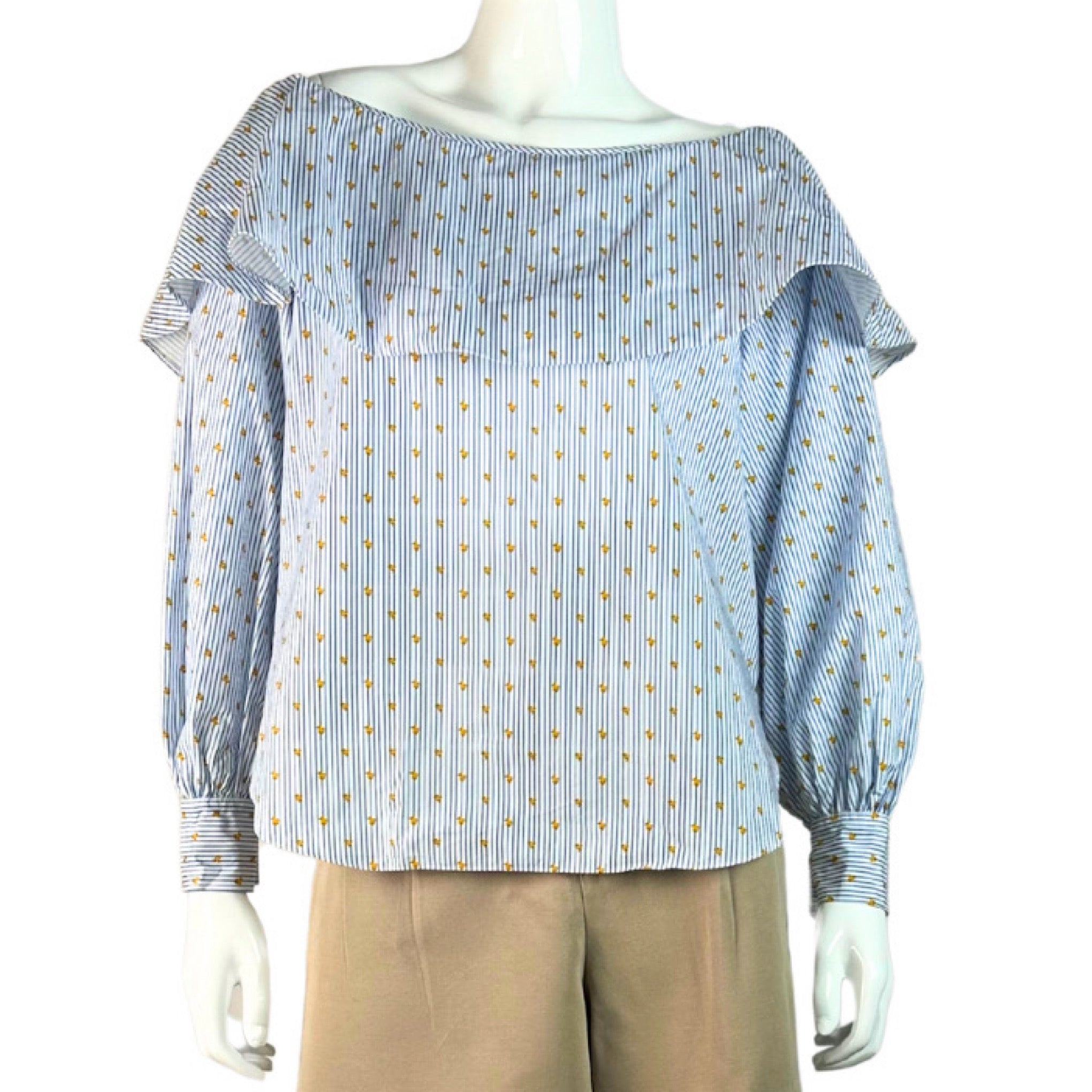 Silvia Tcherassi Rubber Duckie Off The Shoulder Blouse