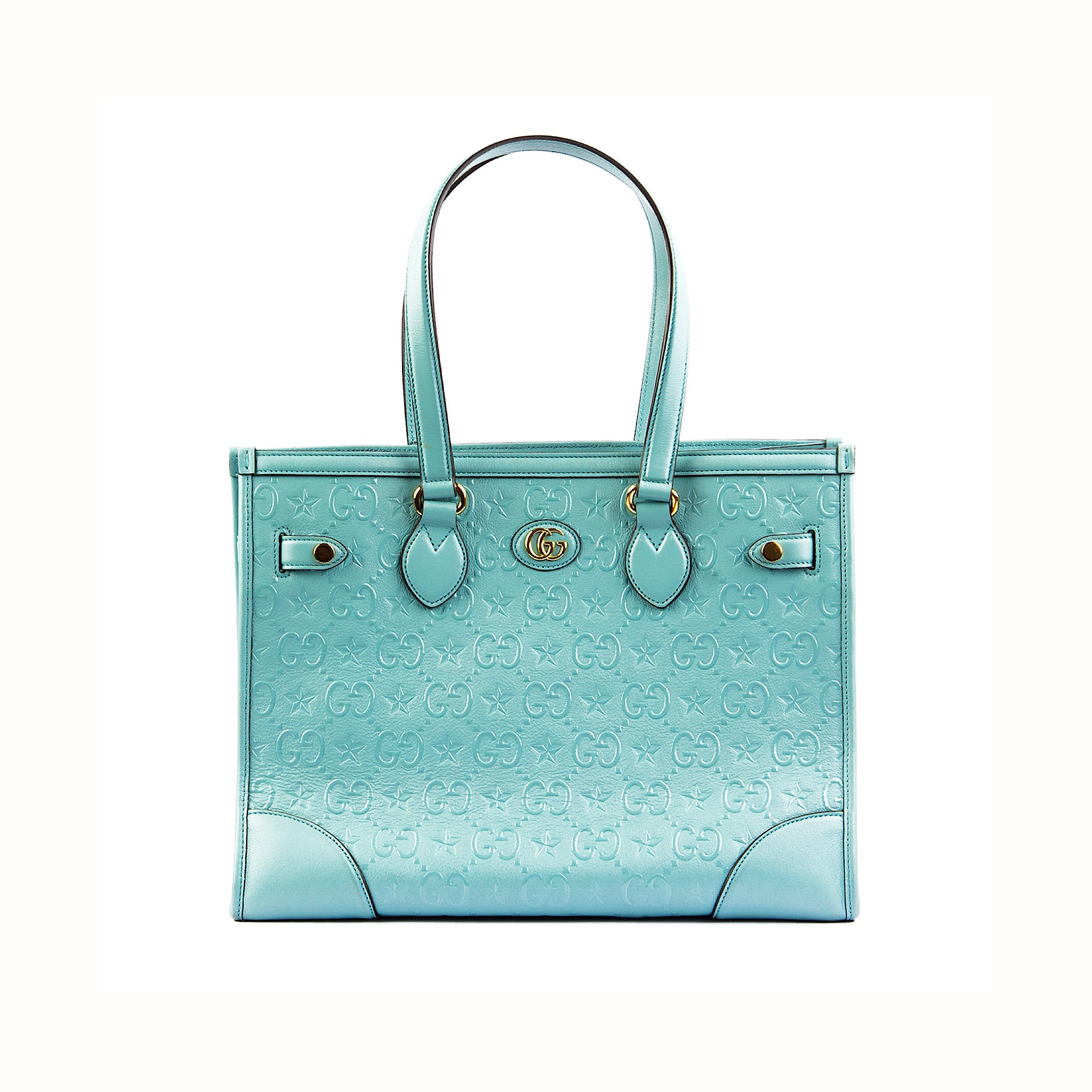 Gucci GG Star Embossed Medium Shoulder Bag