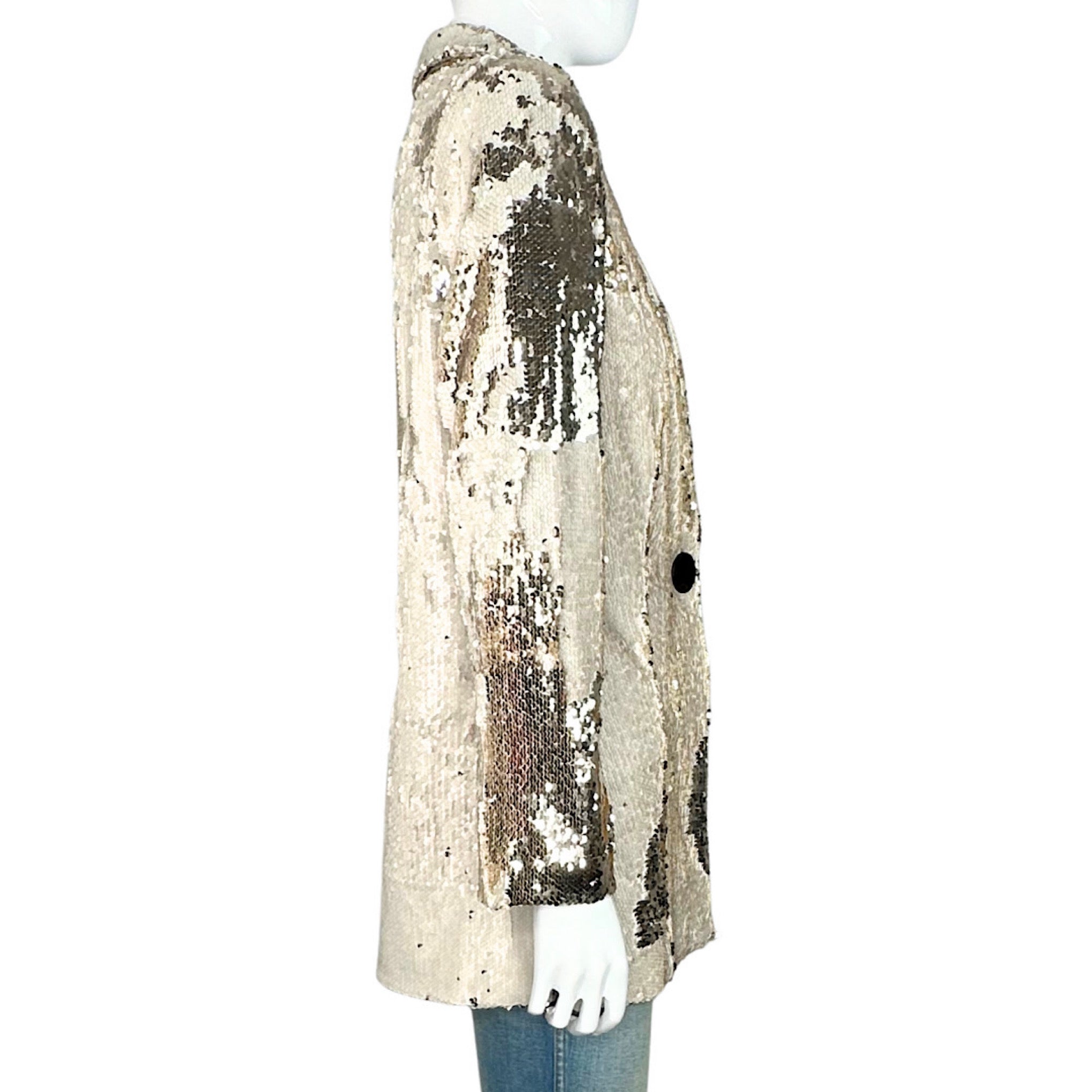 Uterque Sequin Oversized Blazer