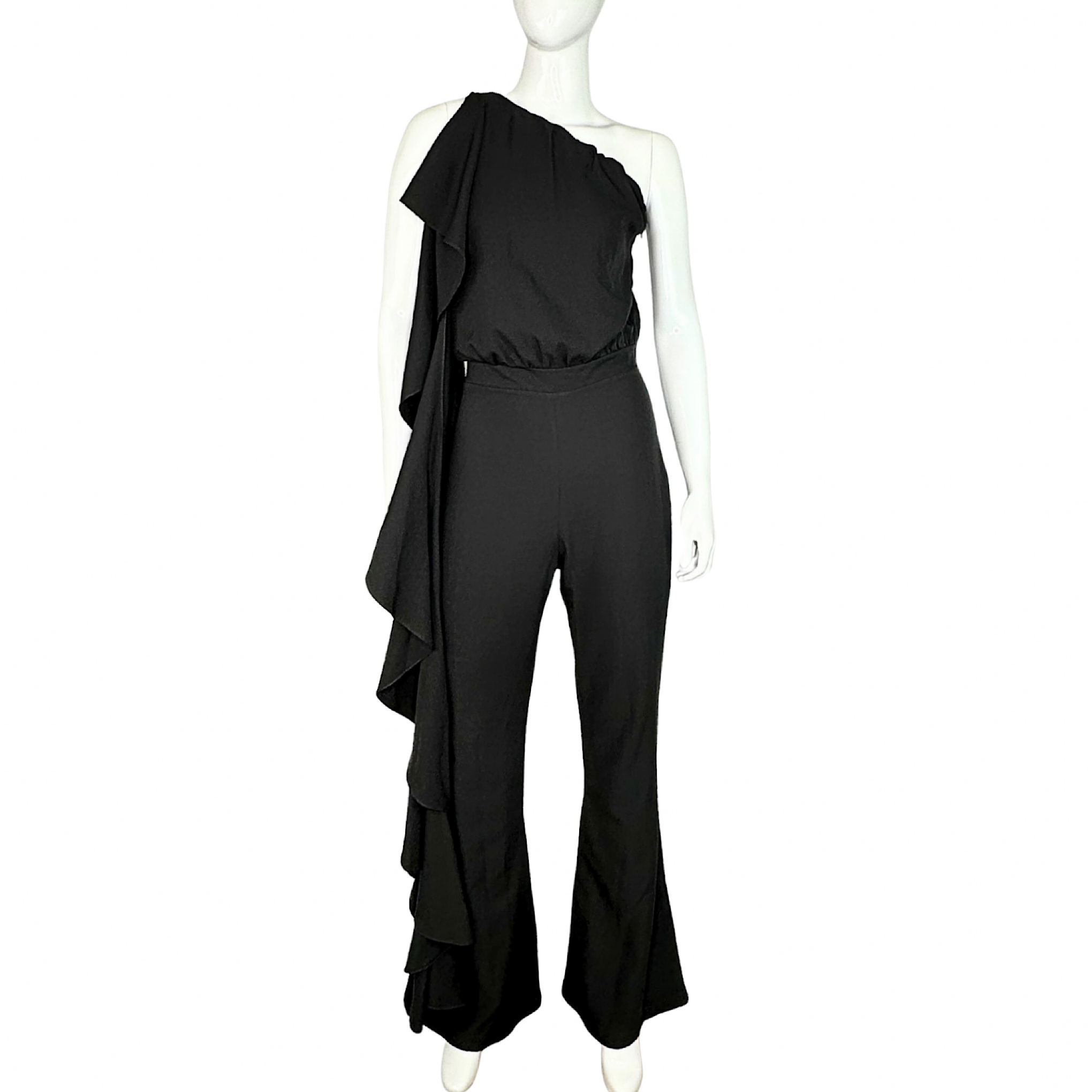 Iorane One Shoulder Ruffled Jumpsuit