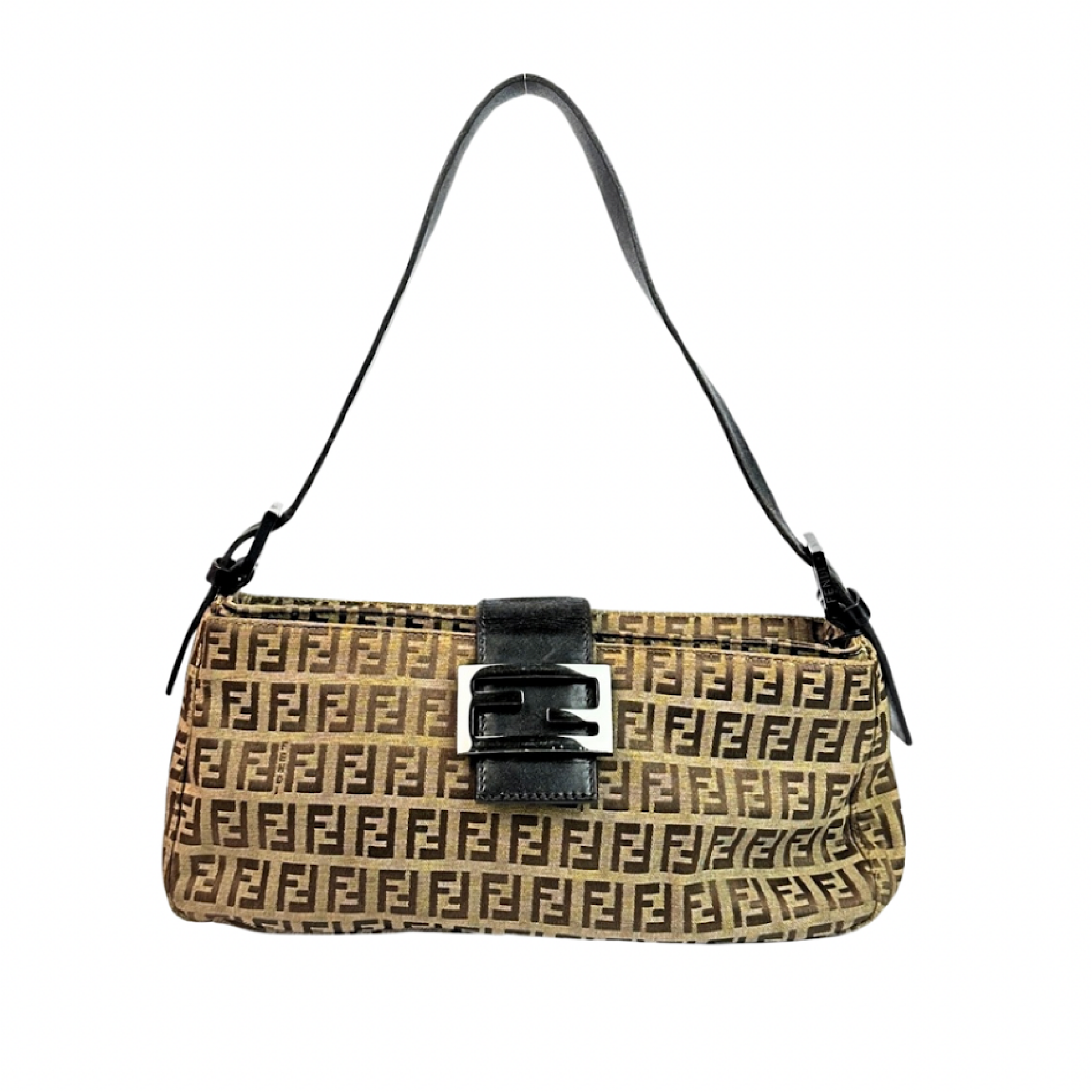 Fendi Zucchino Baguette Shoulder Bag