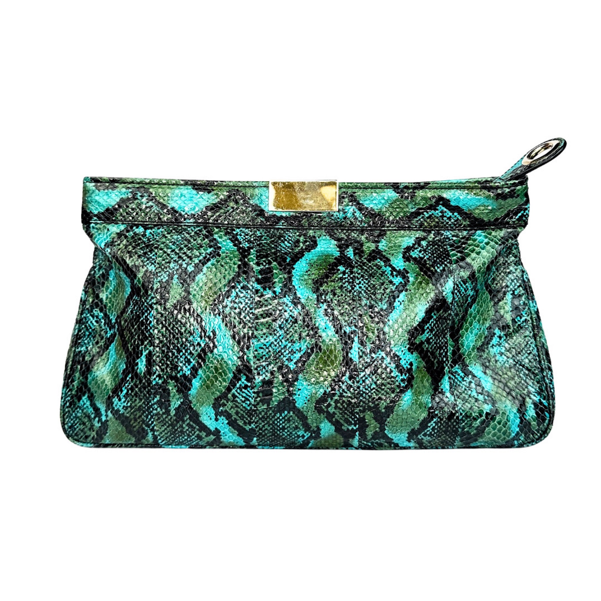 Jimmy Choo Two Tone Snakeskin Clutch Bag