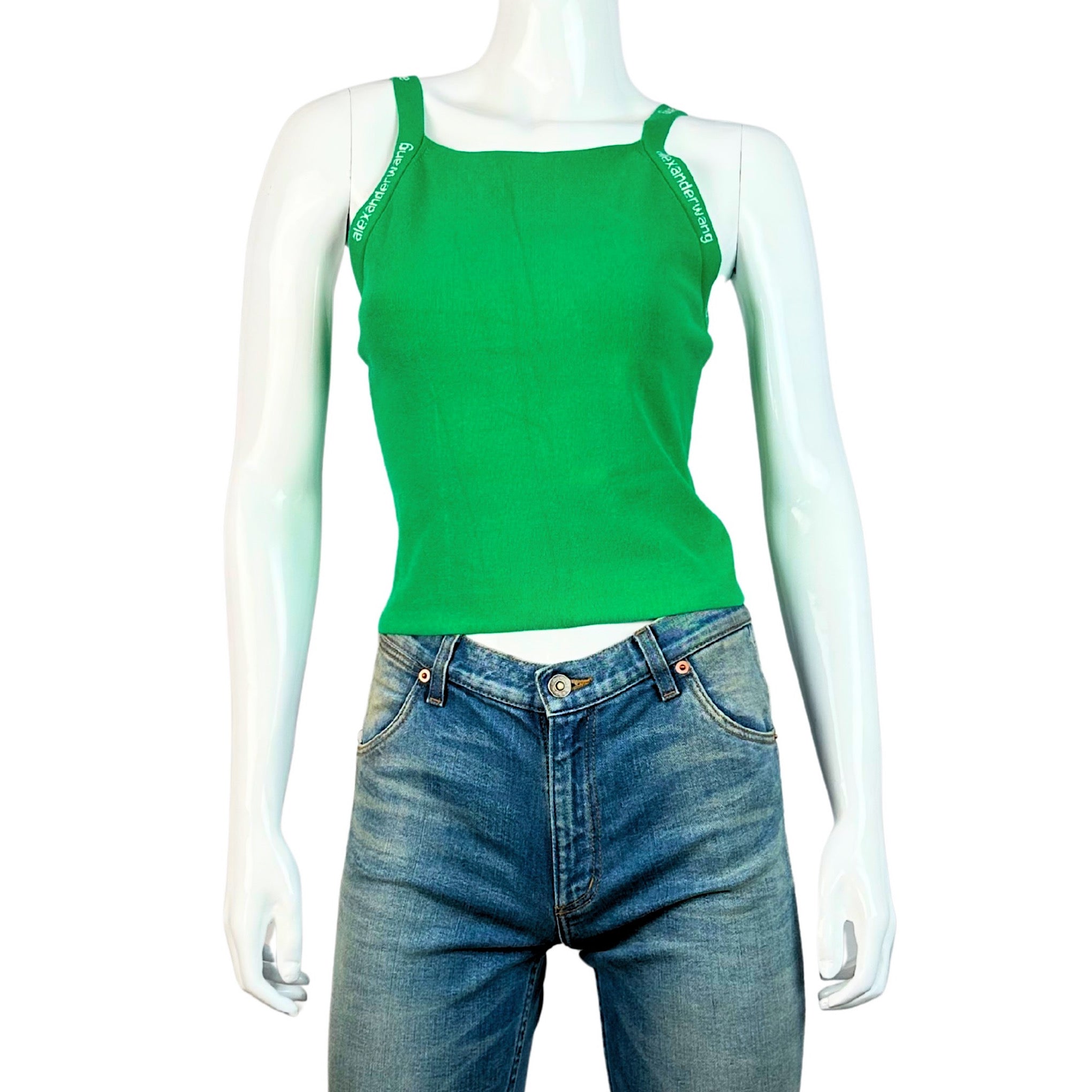 Alexander Wang Logo-Jacquard Bodycon Tank Top
