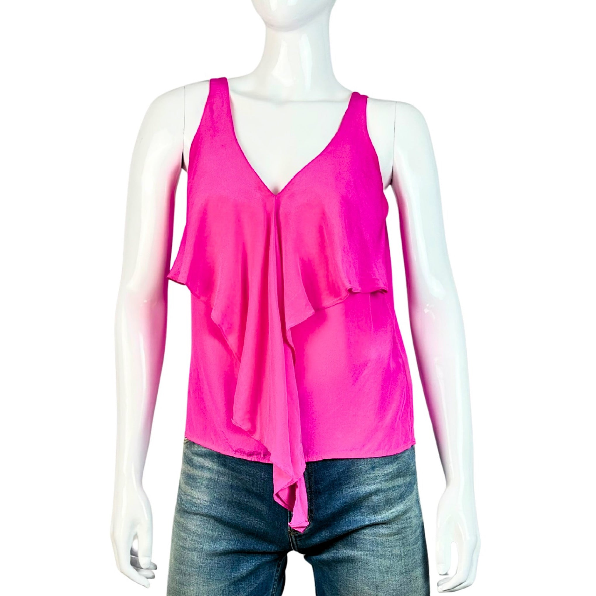 Amanda Uprichard V-Neck Blouse Top
