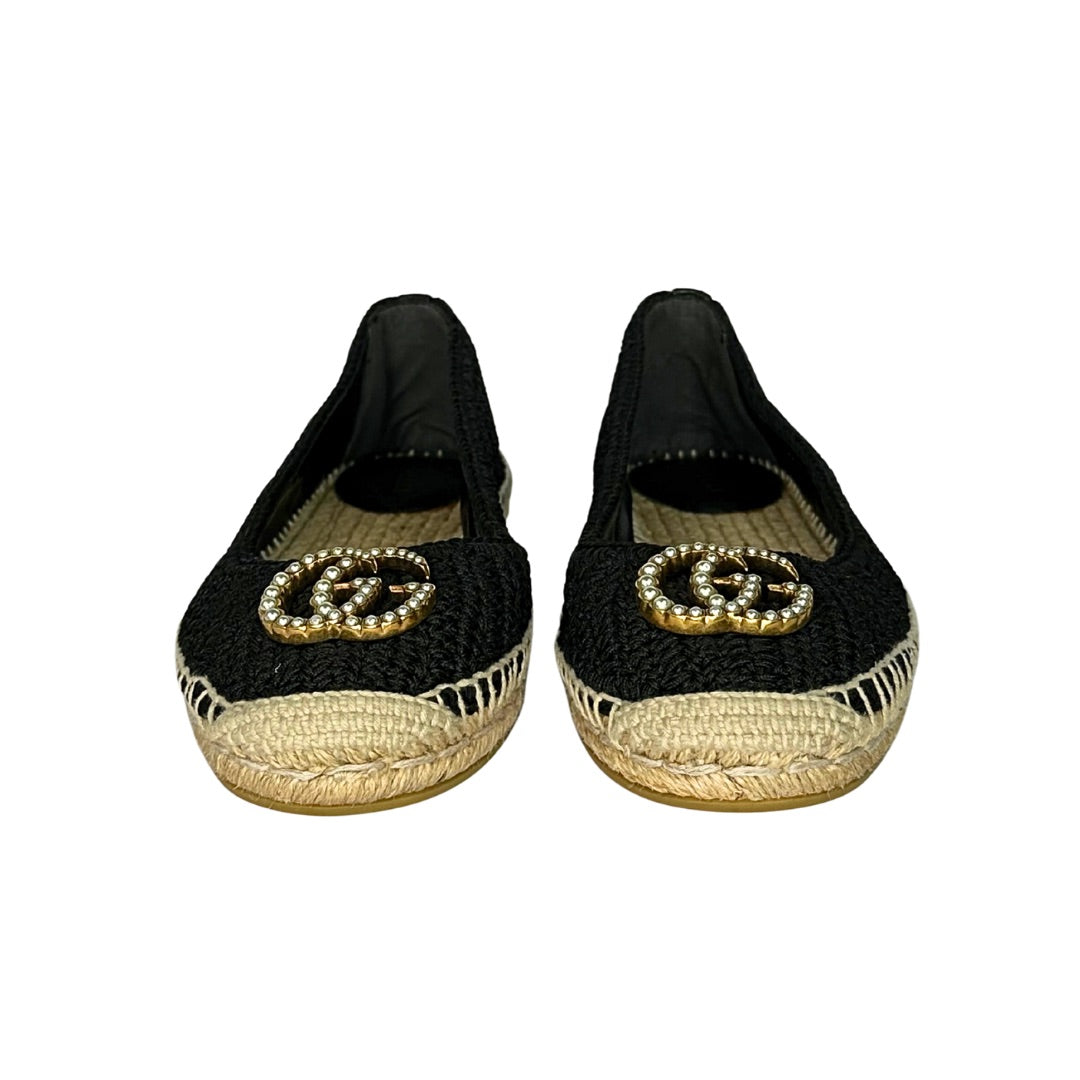 Gucci Crochet Pearly Embellished Espadrilles