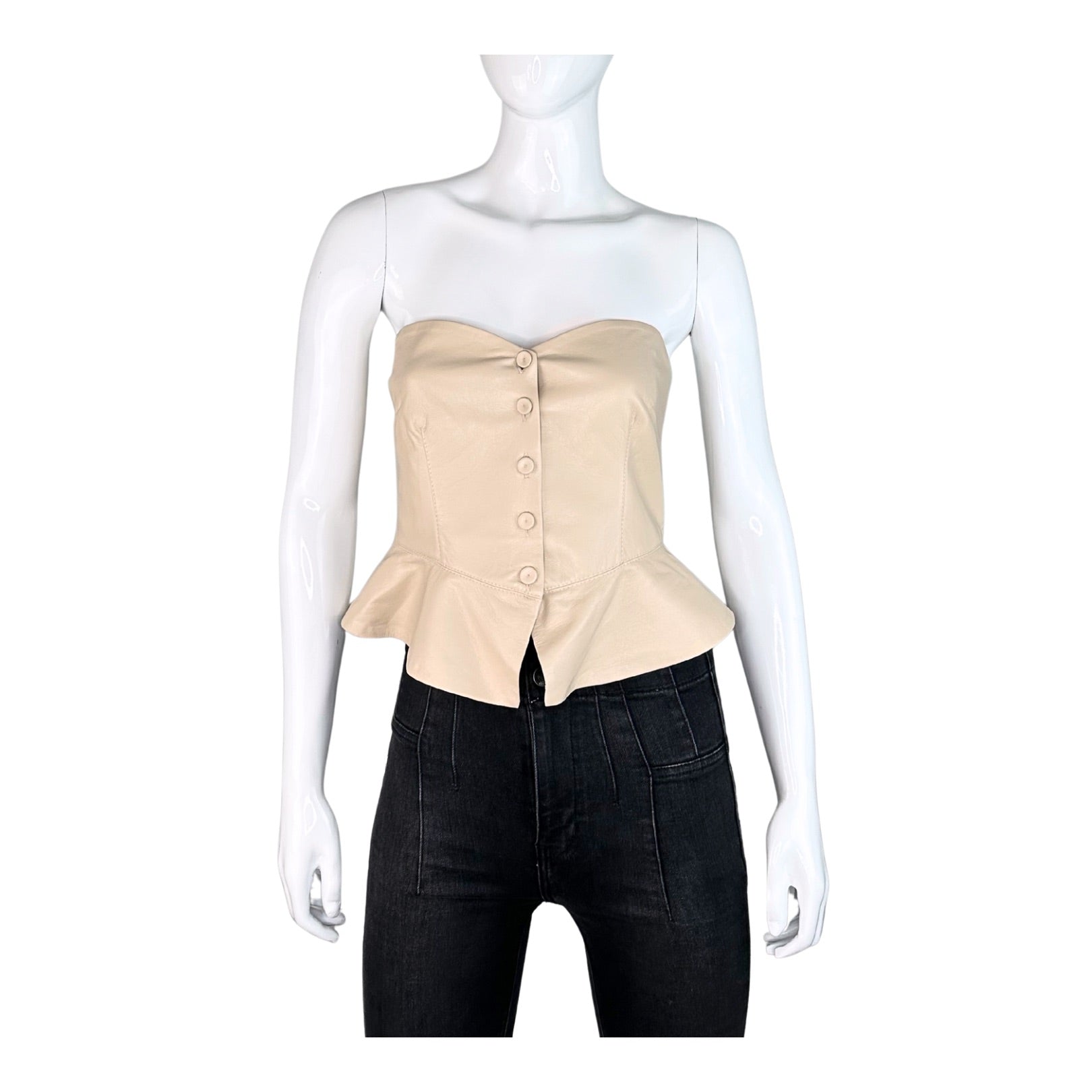 Nanushka Strapless Button-Front Top