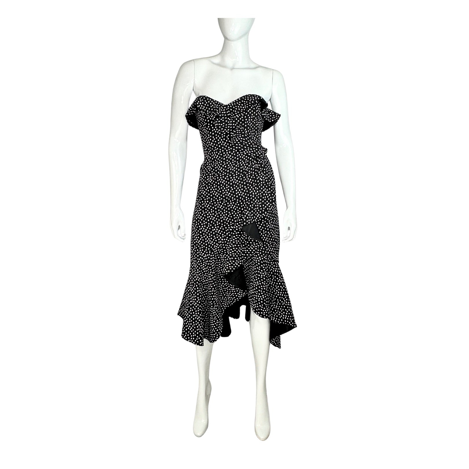 Jonathan Simkhai Asymmetrical Ruffle Midi Dress