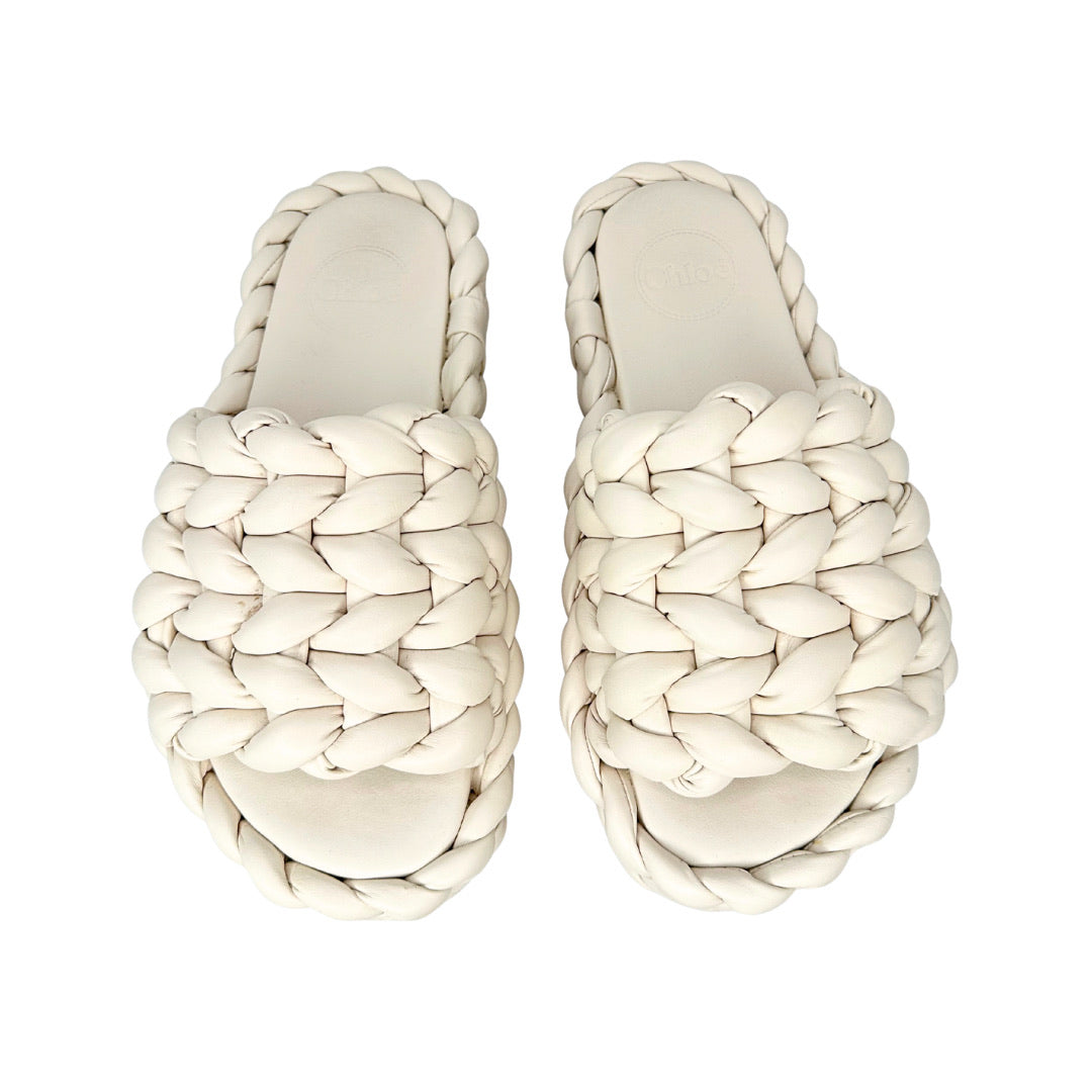 Chloé Wavy Braided Platfom Sandals