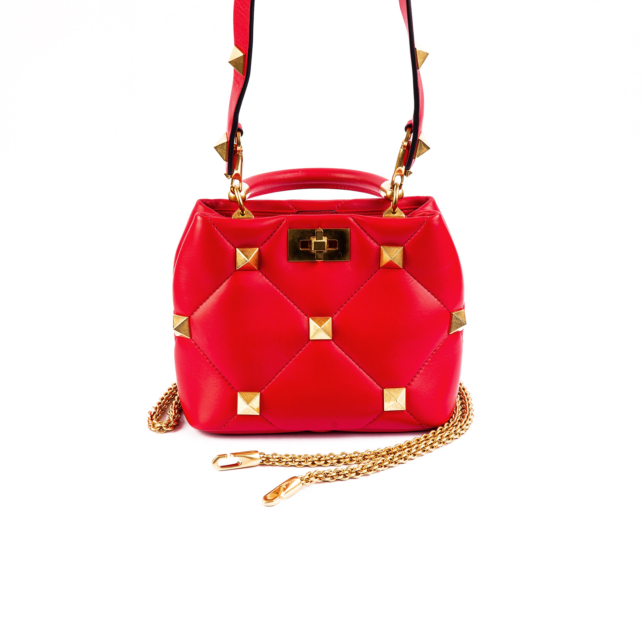 Valentino Roman Studs Small Top Handle Bag