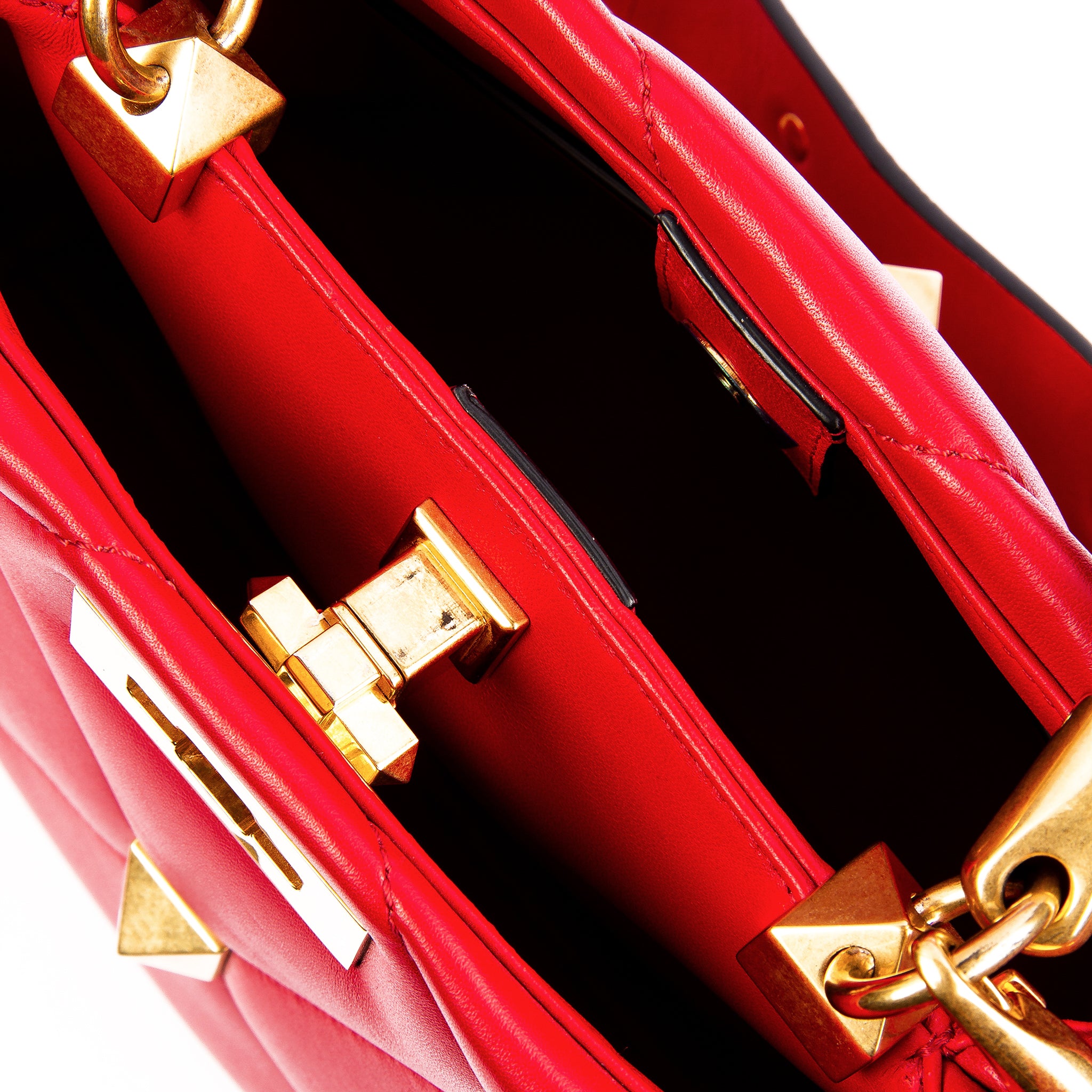 Valentino Roman Studs Small Top Handle Bag