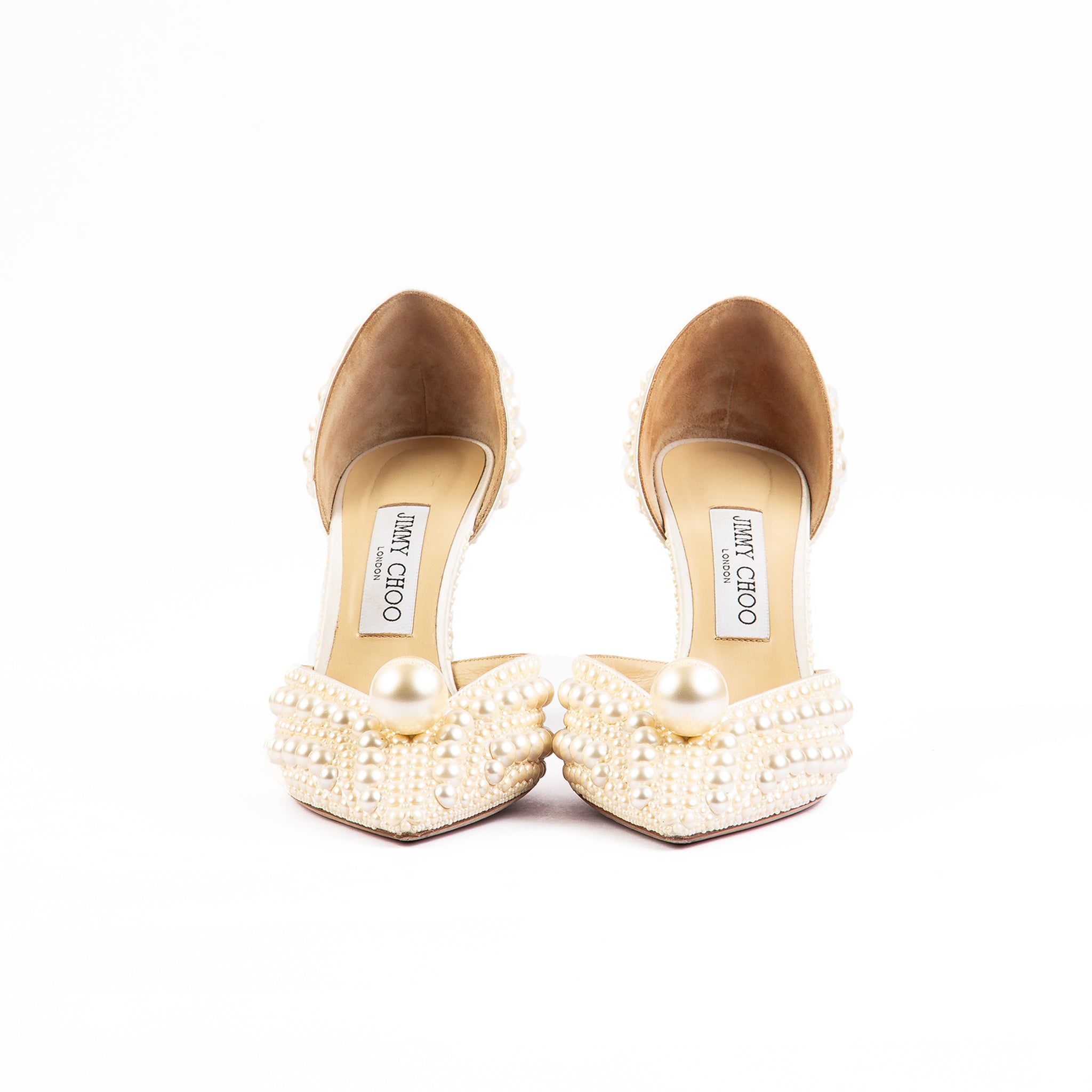 Jimmy Choo Sabine D’orsay Pearl-embellished Pumps