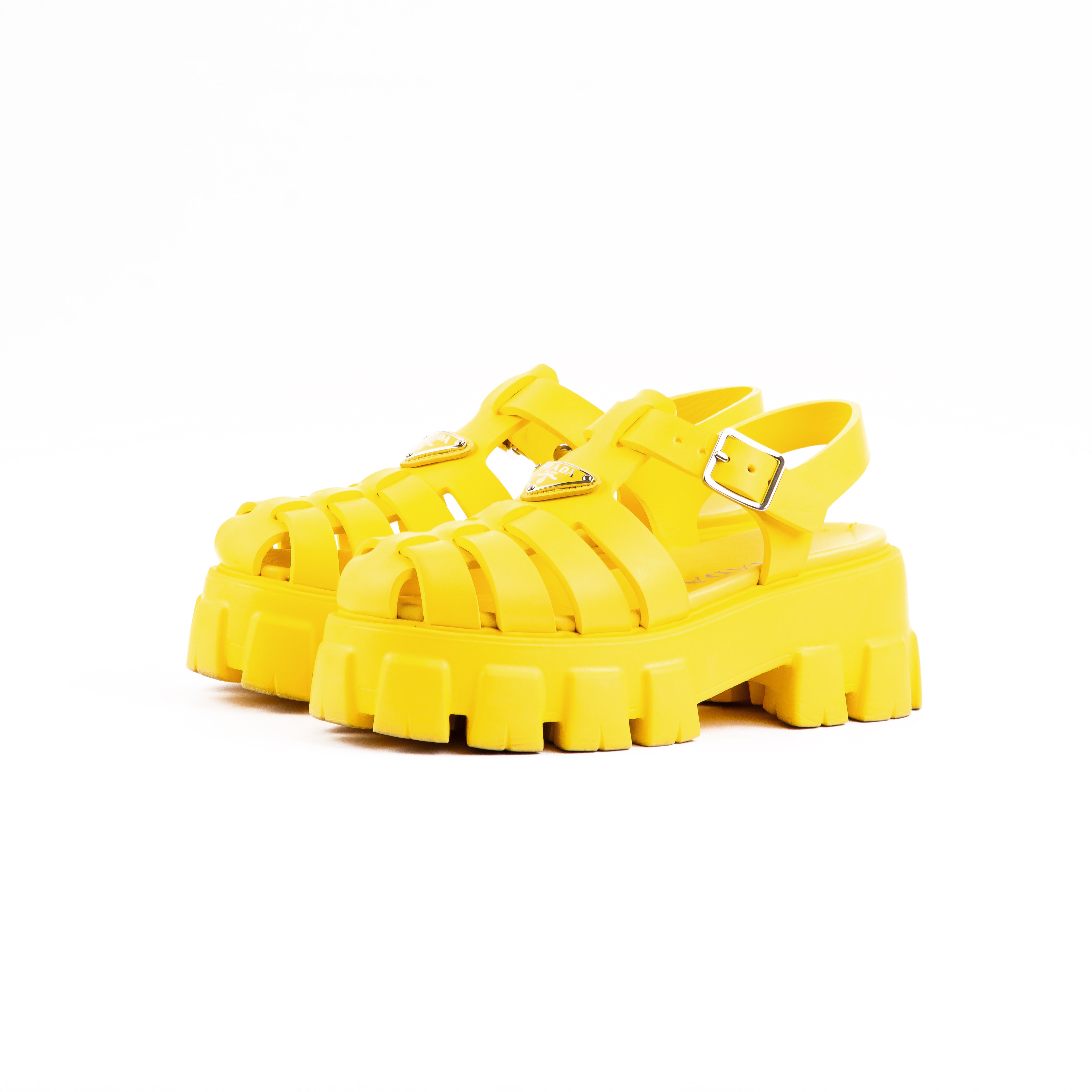 Prada Monolith Rubber Sandals