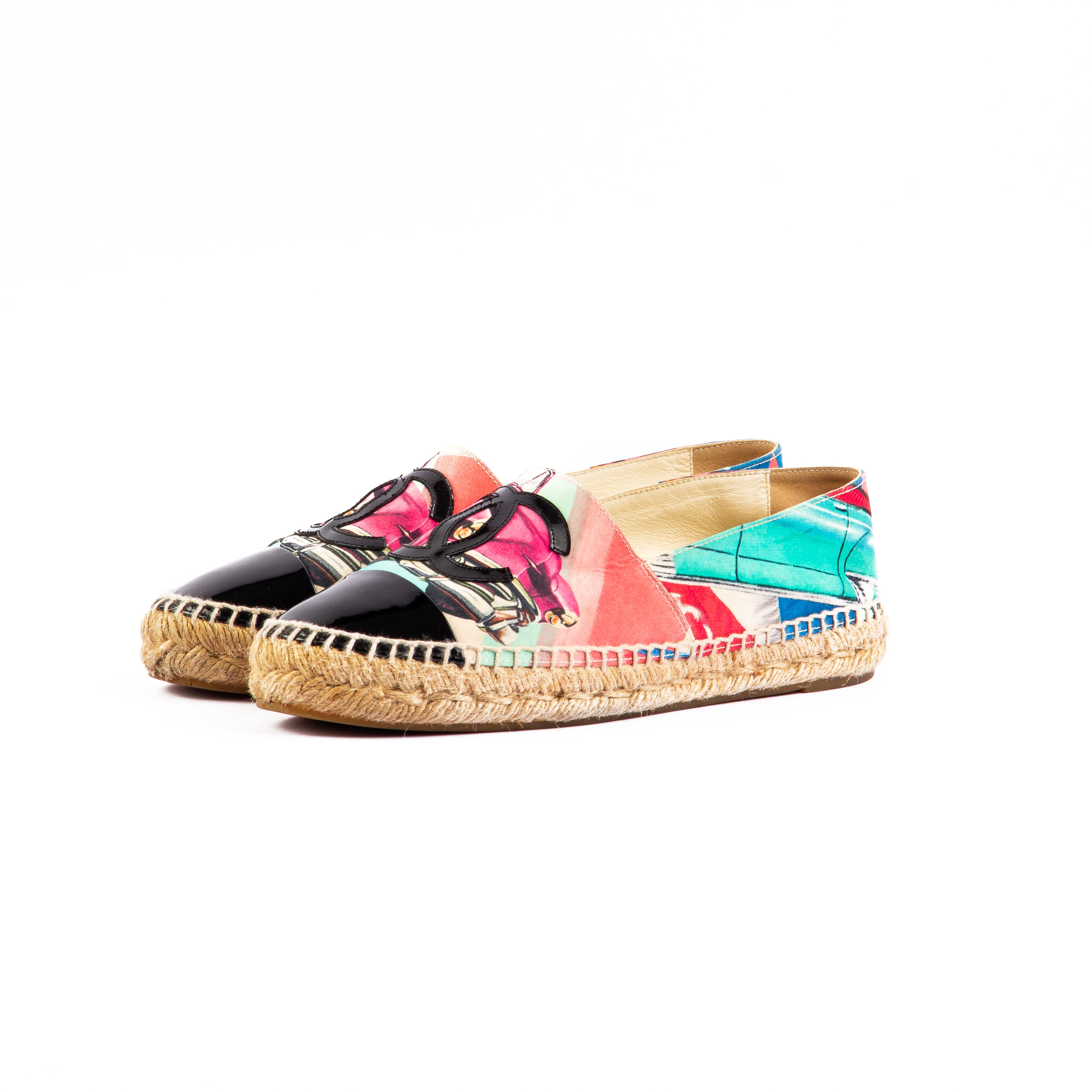 Chanel Cuba Multicolor Print Espadrilles