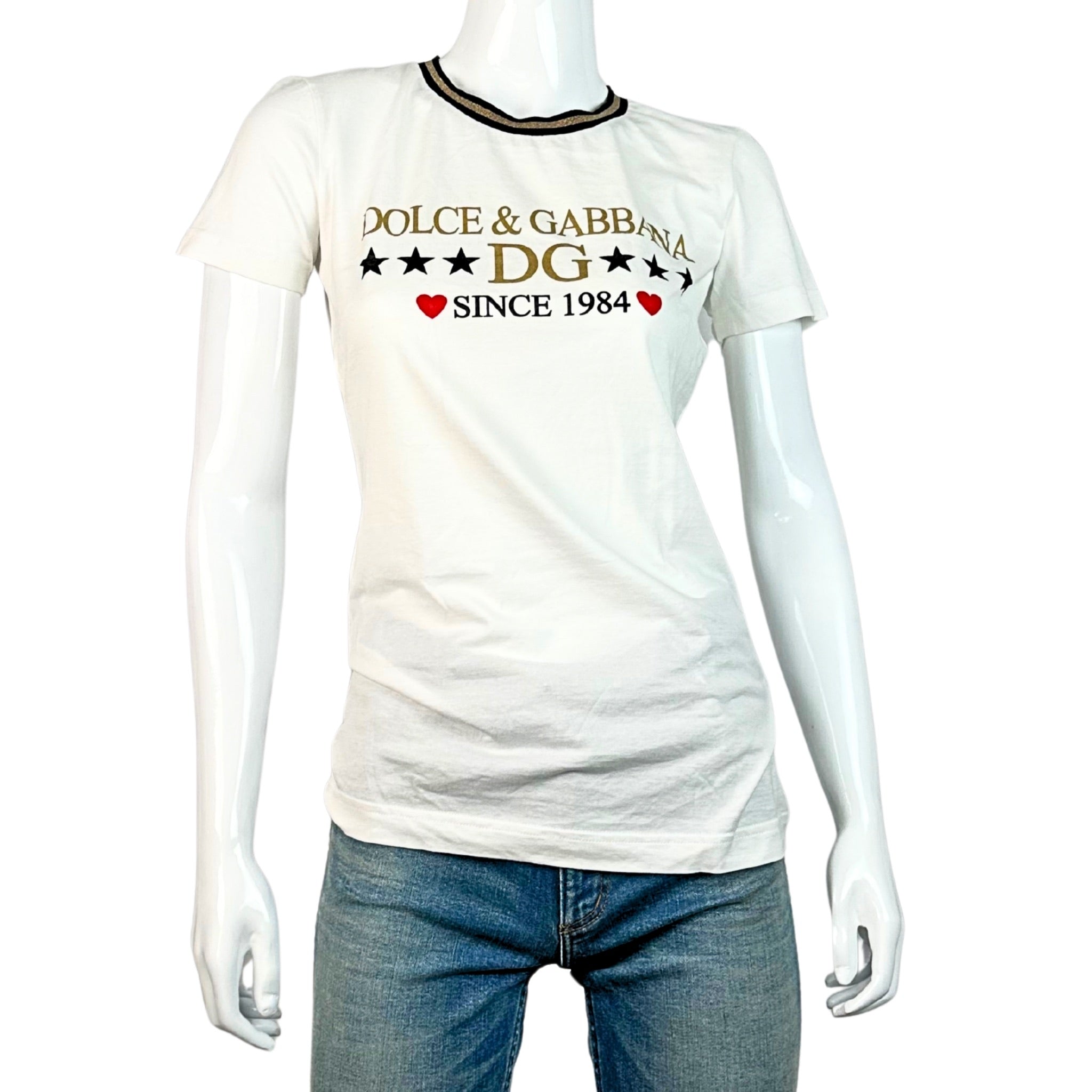 Dolce & Gabbana DG Logo Heart Print T-Shirt