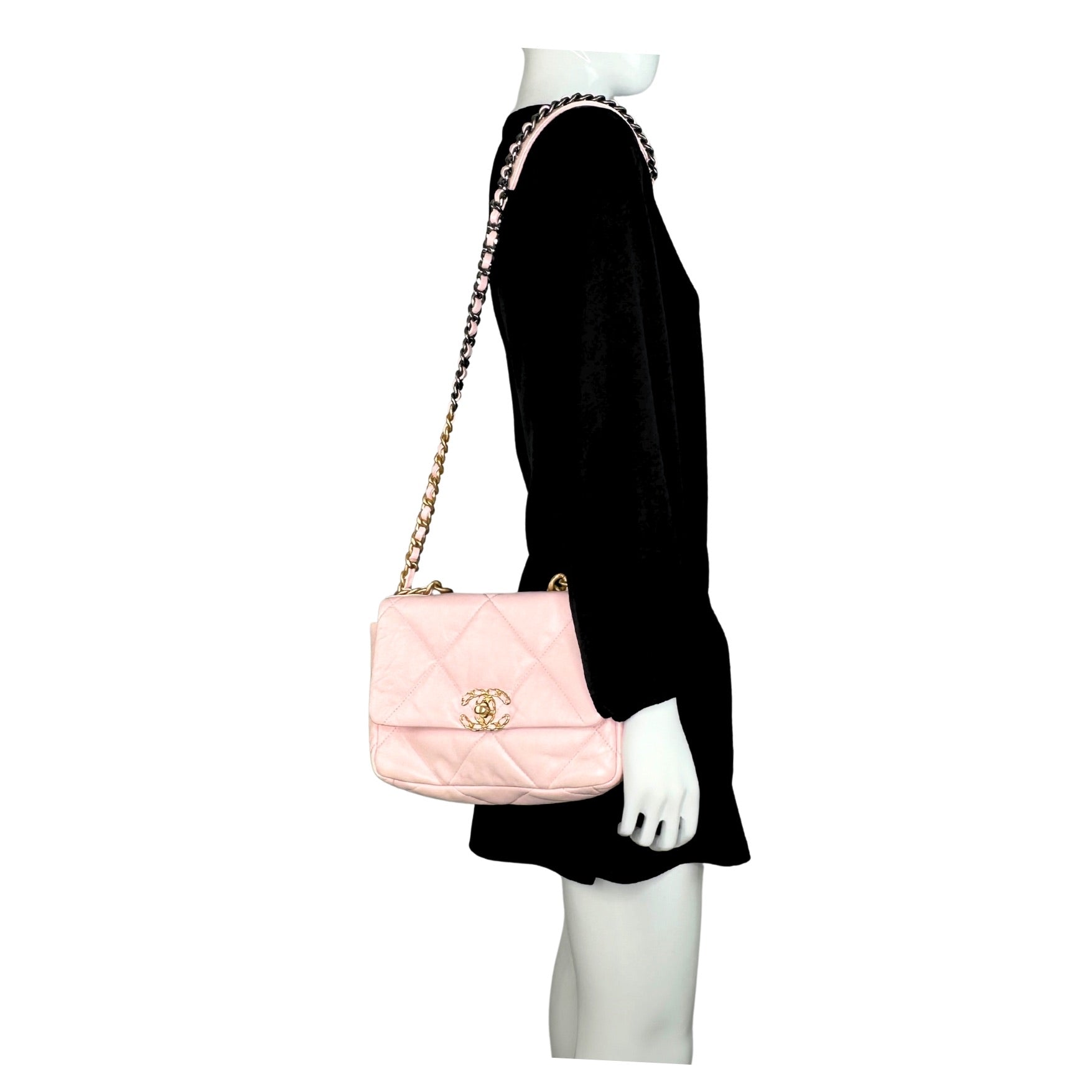Chanel 19 Rose Clair Flap Bag