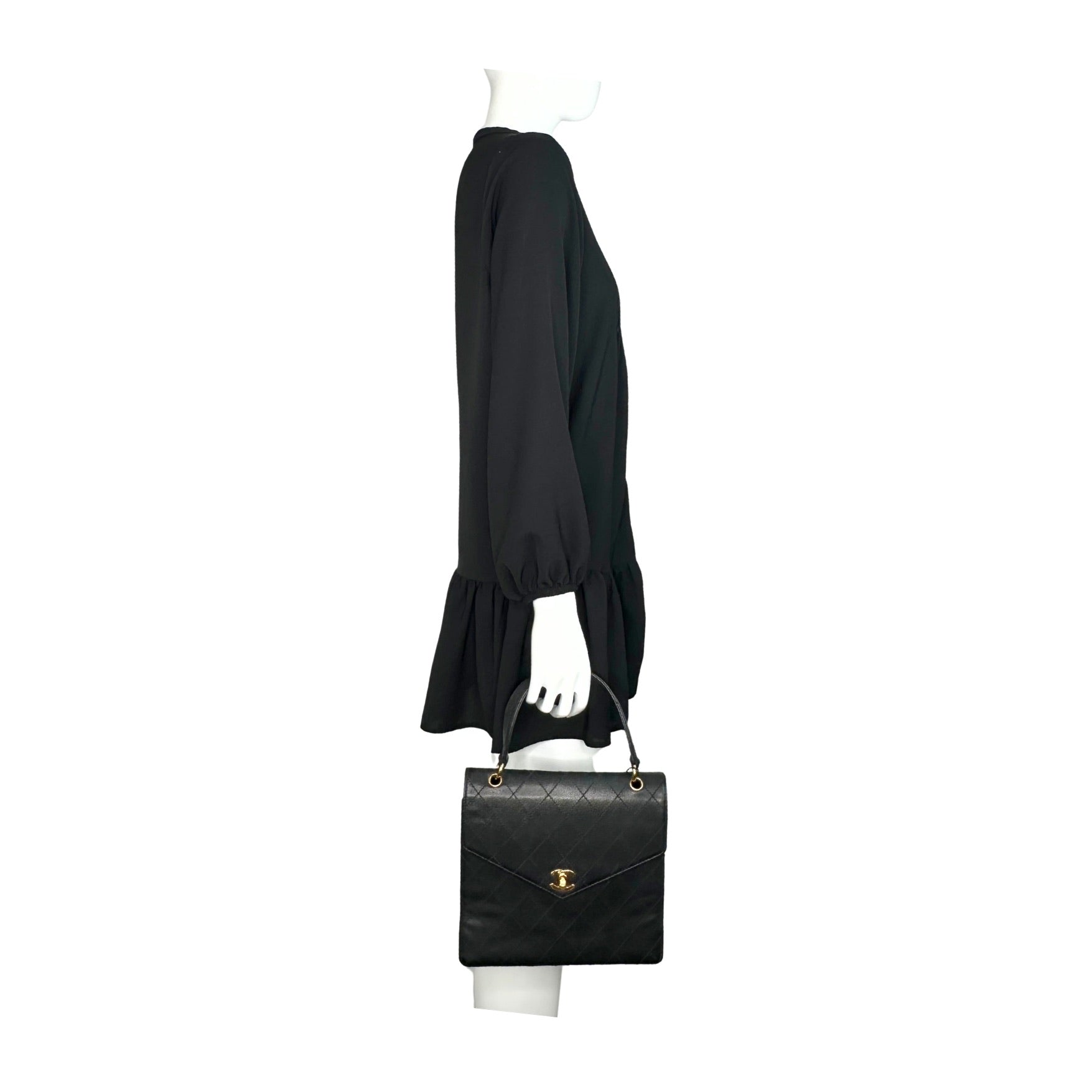 Chanel Vintage Caviar Top Handle Bag