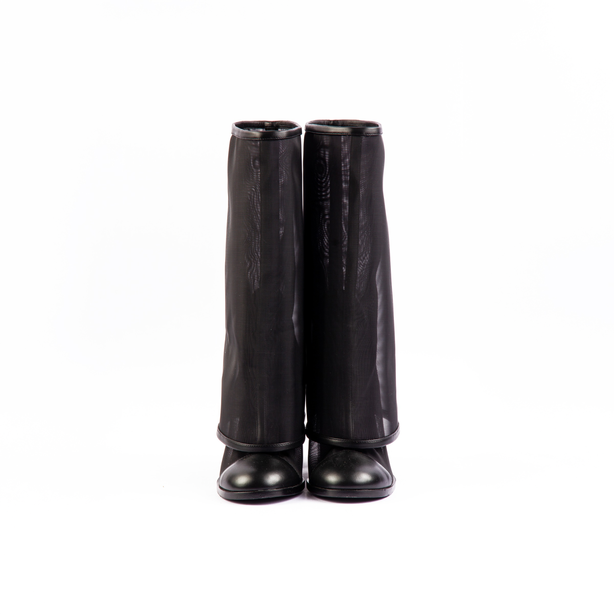 Chanel Mesh Net Cap Toe Ankle Boots