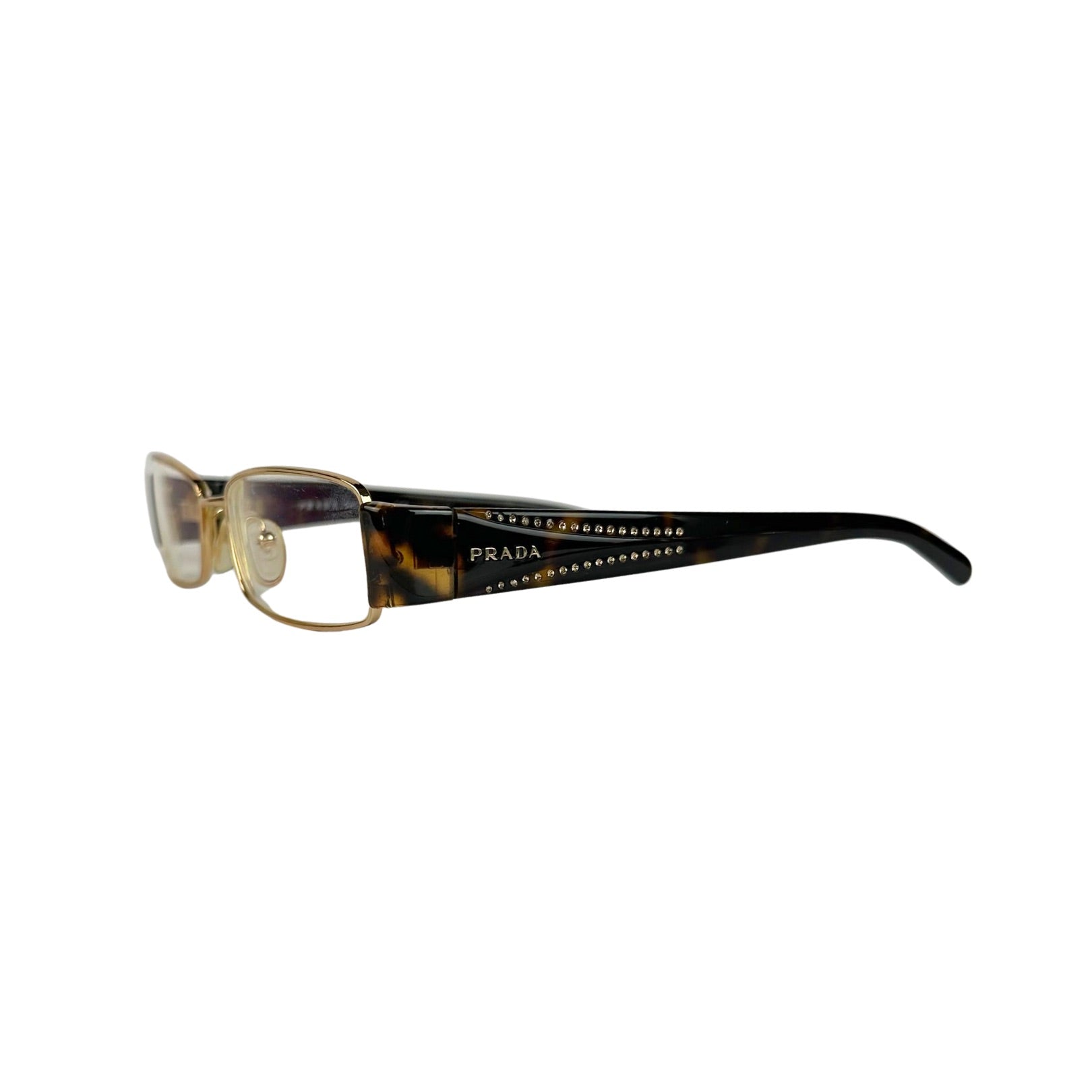 Prada Gold Tortoise Eyeglasses