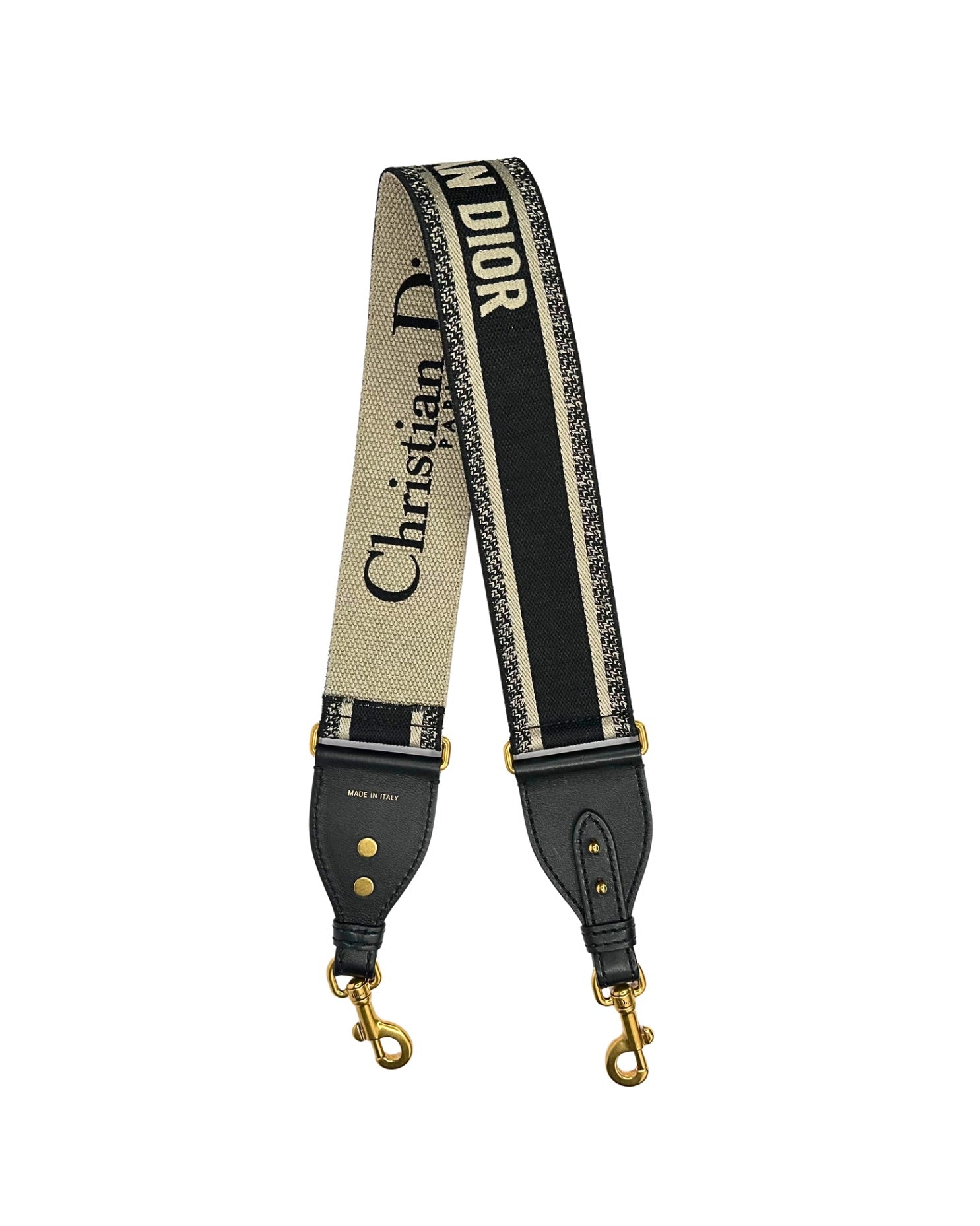 Christian Dior Logo Canvas Shoulder Strap