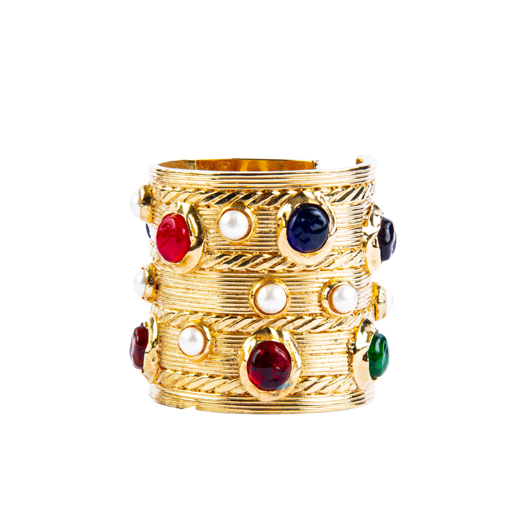 Chanel Vintage Gripoix Cuff Bracelet